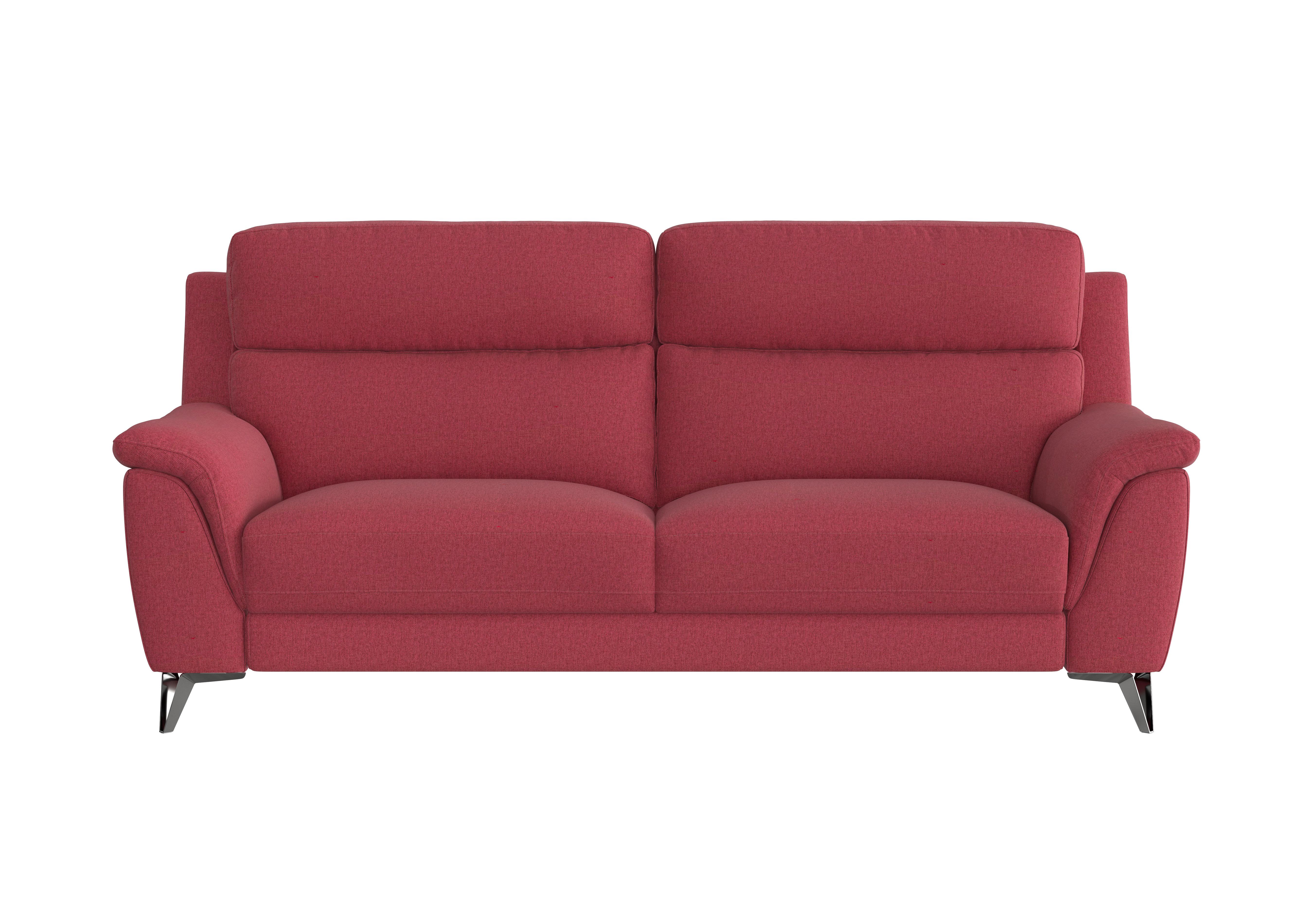 Contempo 3 Seater Fabric Sofa in Fab-Blt-R29 Red on Furniture Village