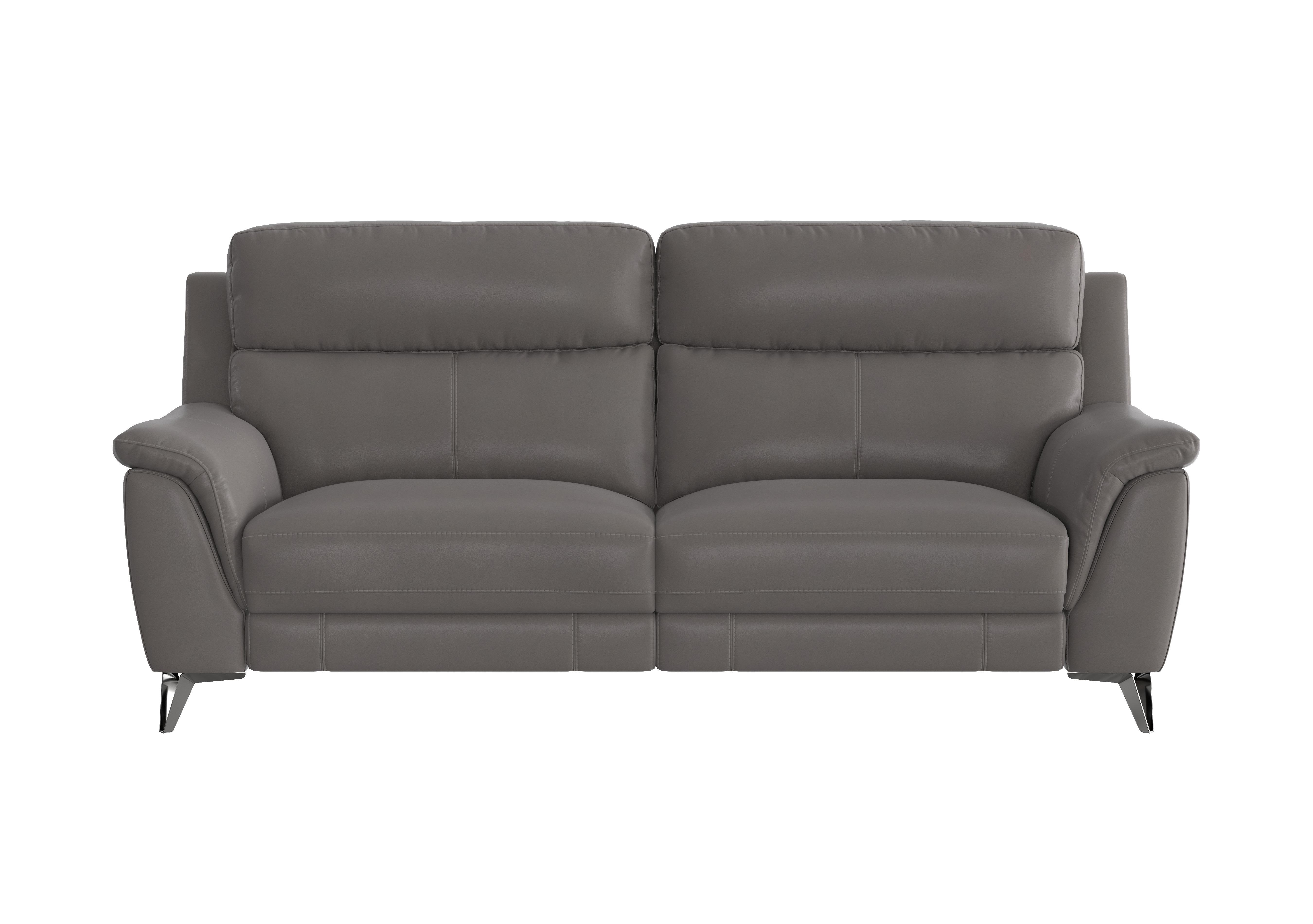 Contempo 3 Seater Leather Sofa in Bv-042e Elephant on Furniture Village