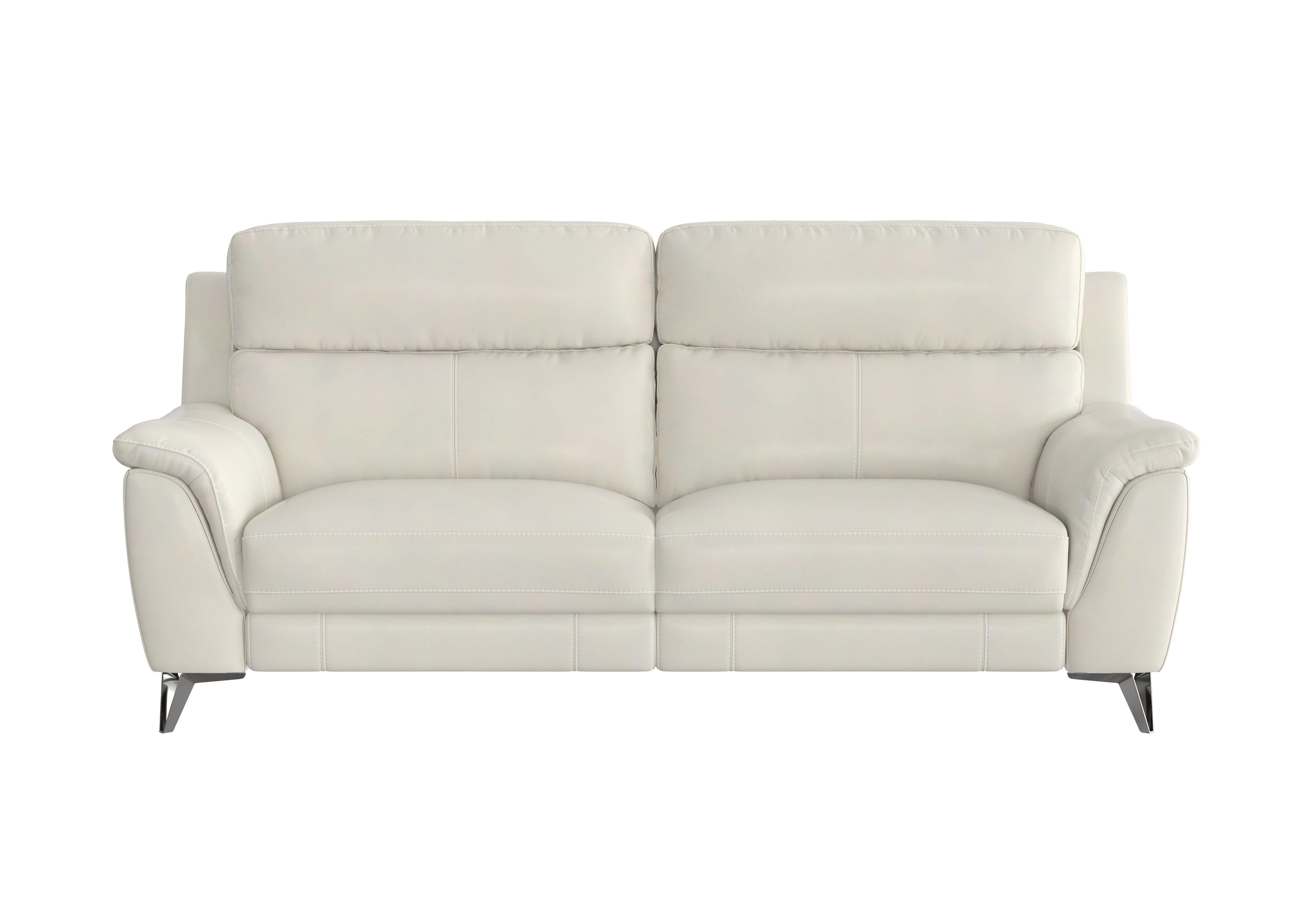 Contempo 3 Seater Leather Sofa in Bv-156e Frost on Furniture Village
