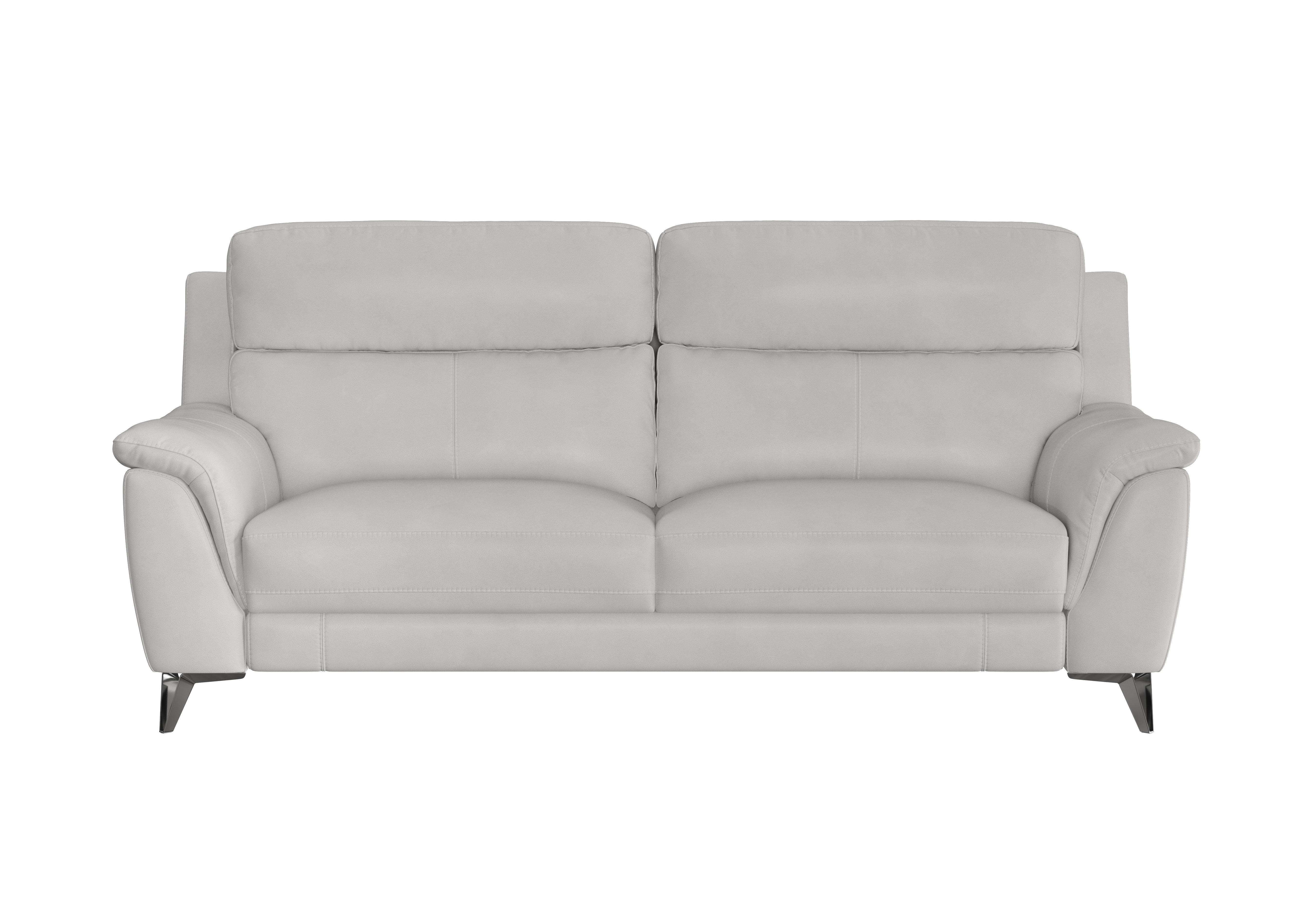 Contempo 3 Seater Leather Sofa in Nc-744d Star White on Furniture Village