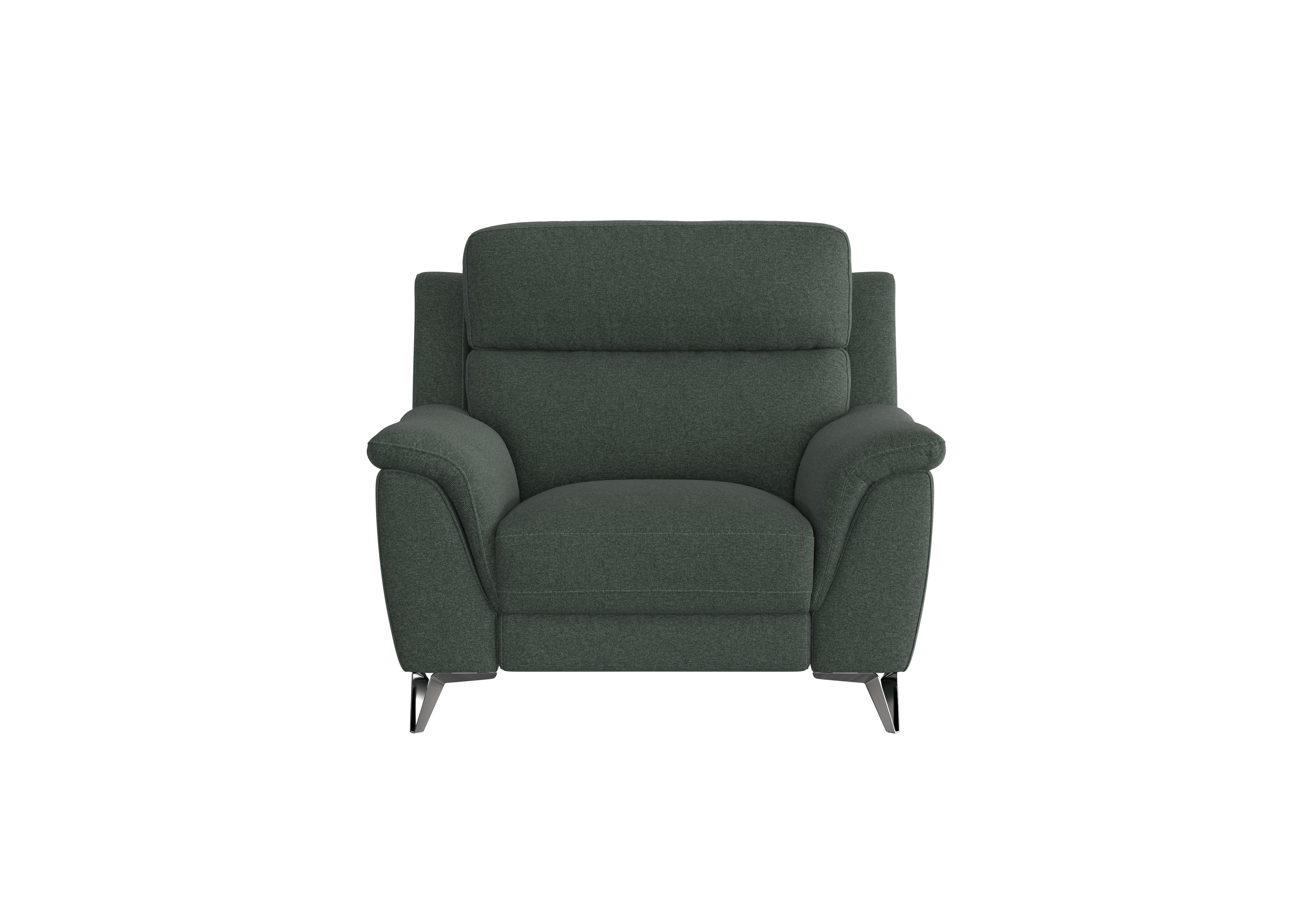 Contempo Fabric Armchair in Fab-Ska-R48 Moss Green on Furniture Village