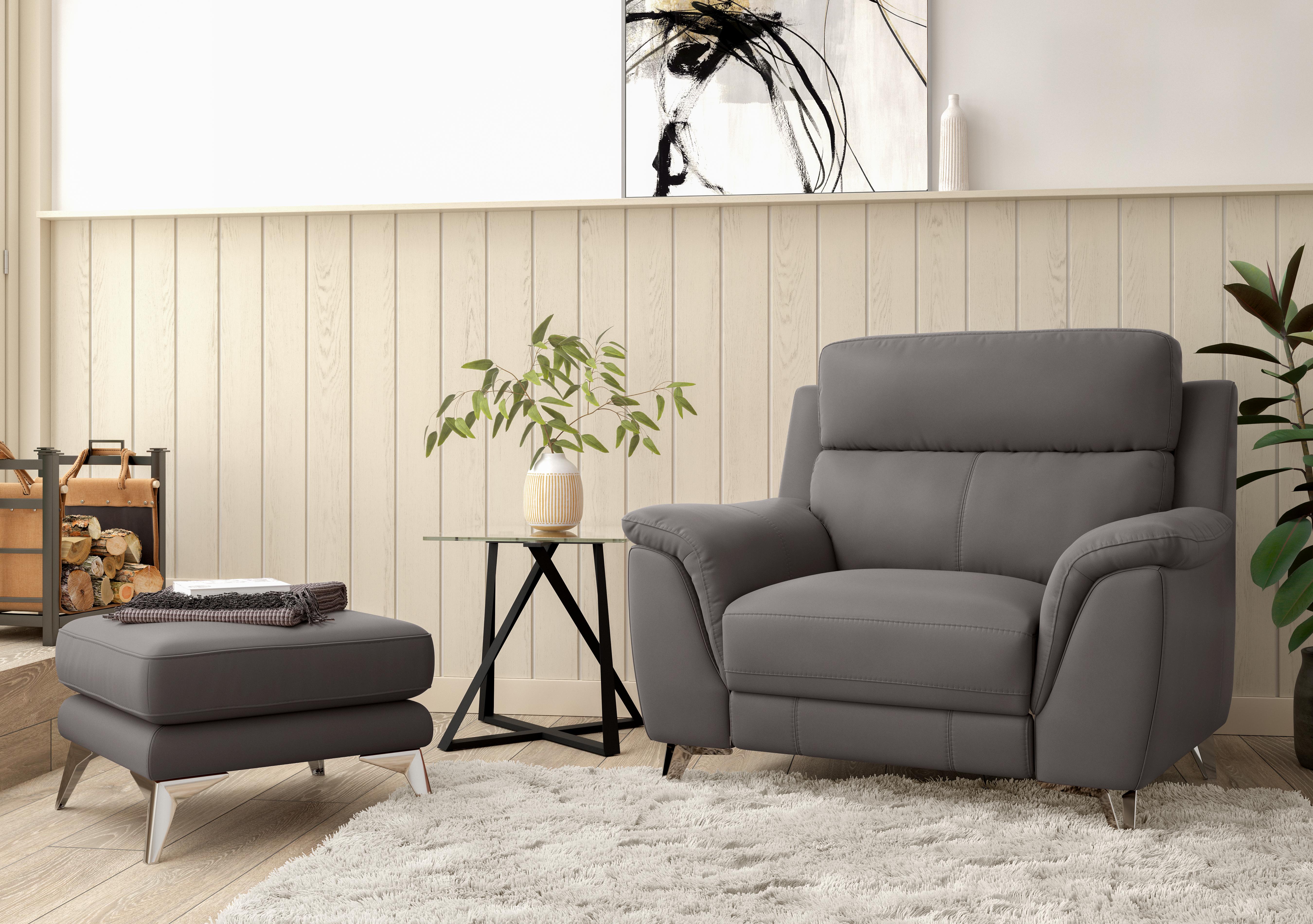 Contempo Leather Armchair in  on Furniture Village
