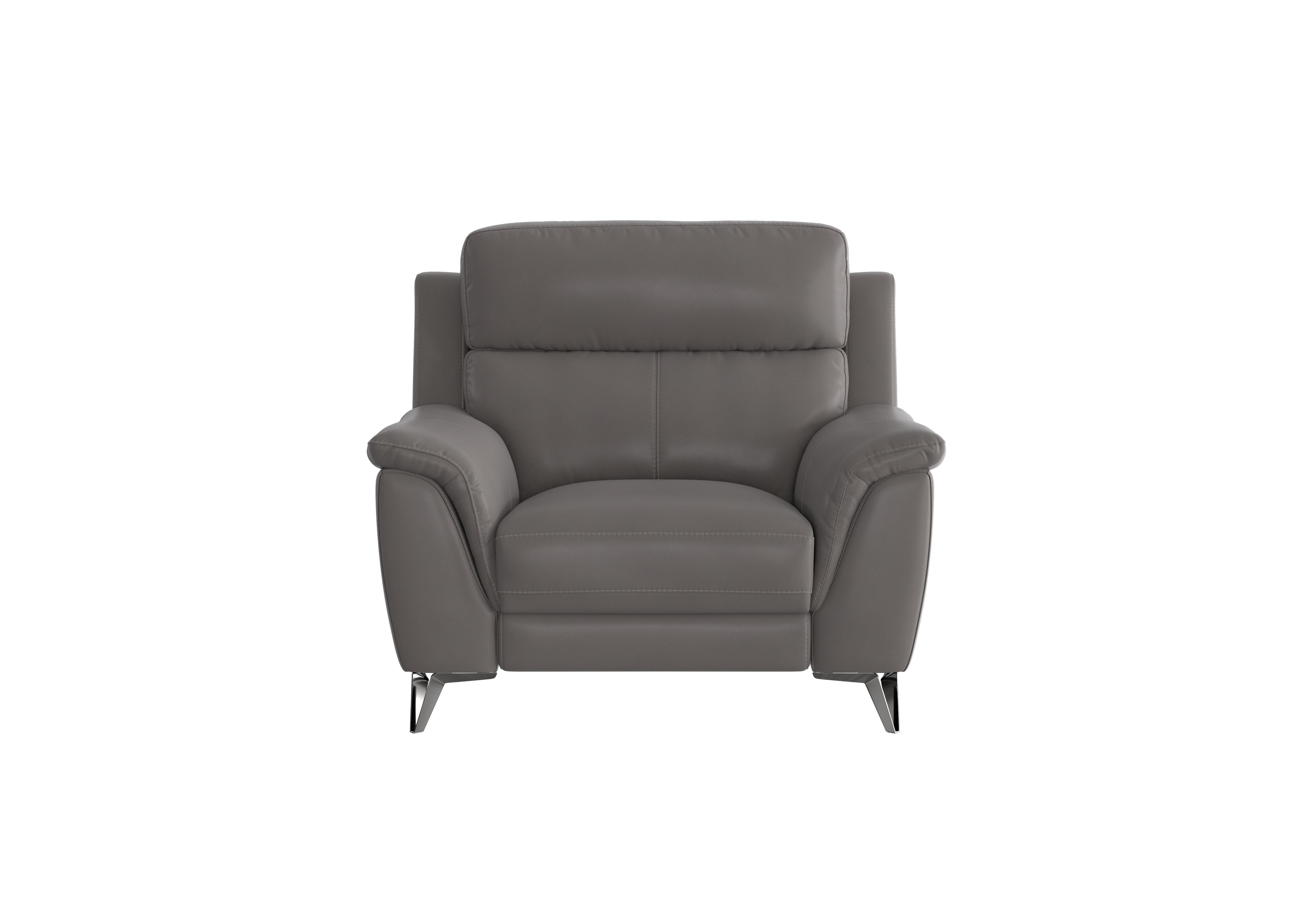 Contempo Leather Armchair in Bv-042e Elephant on Furniture Village