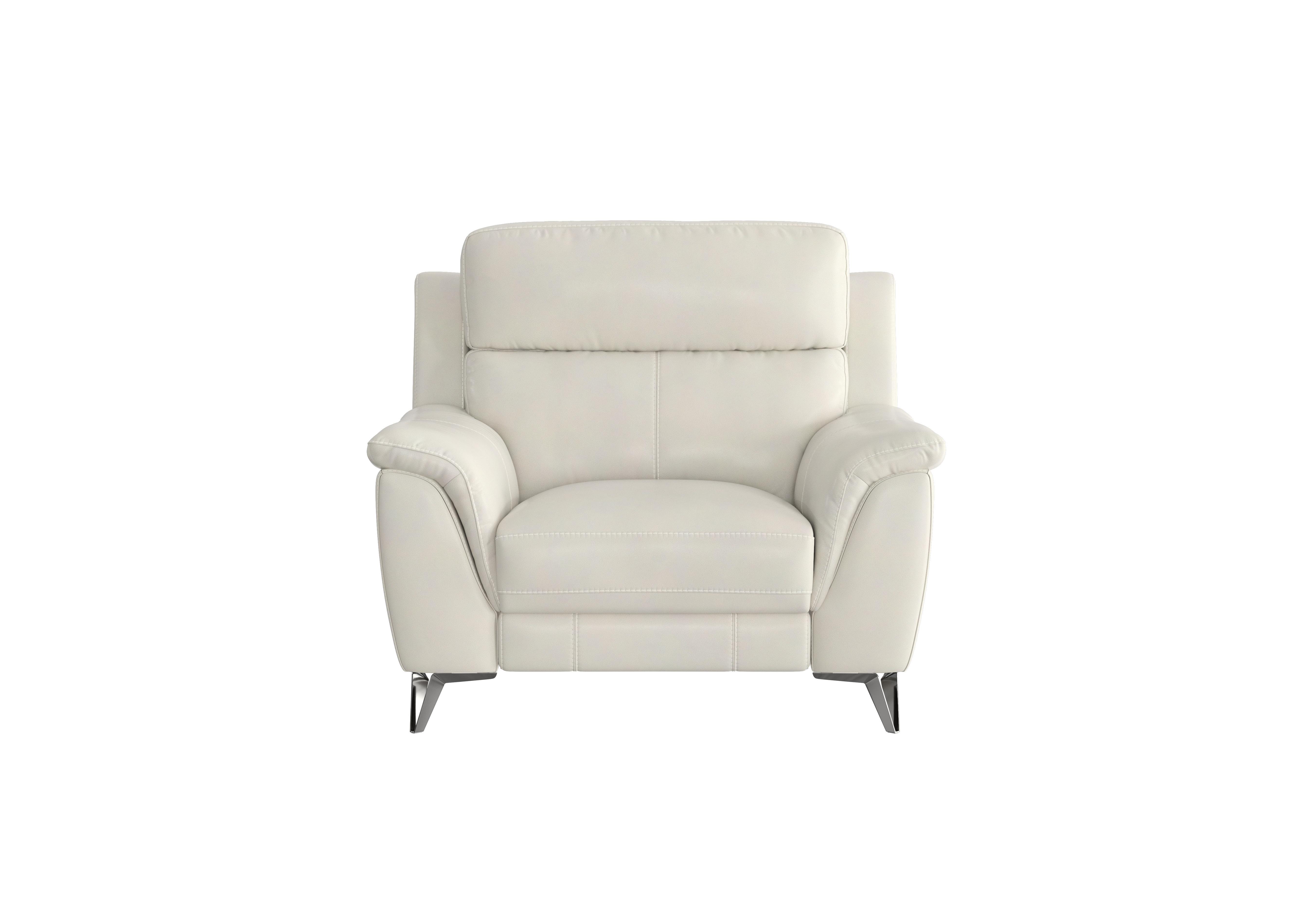 Contempo Leather Armchair in Bv-156e Frost on Furniture Village
