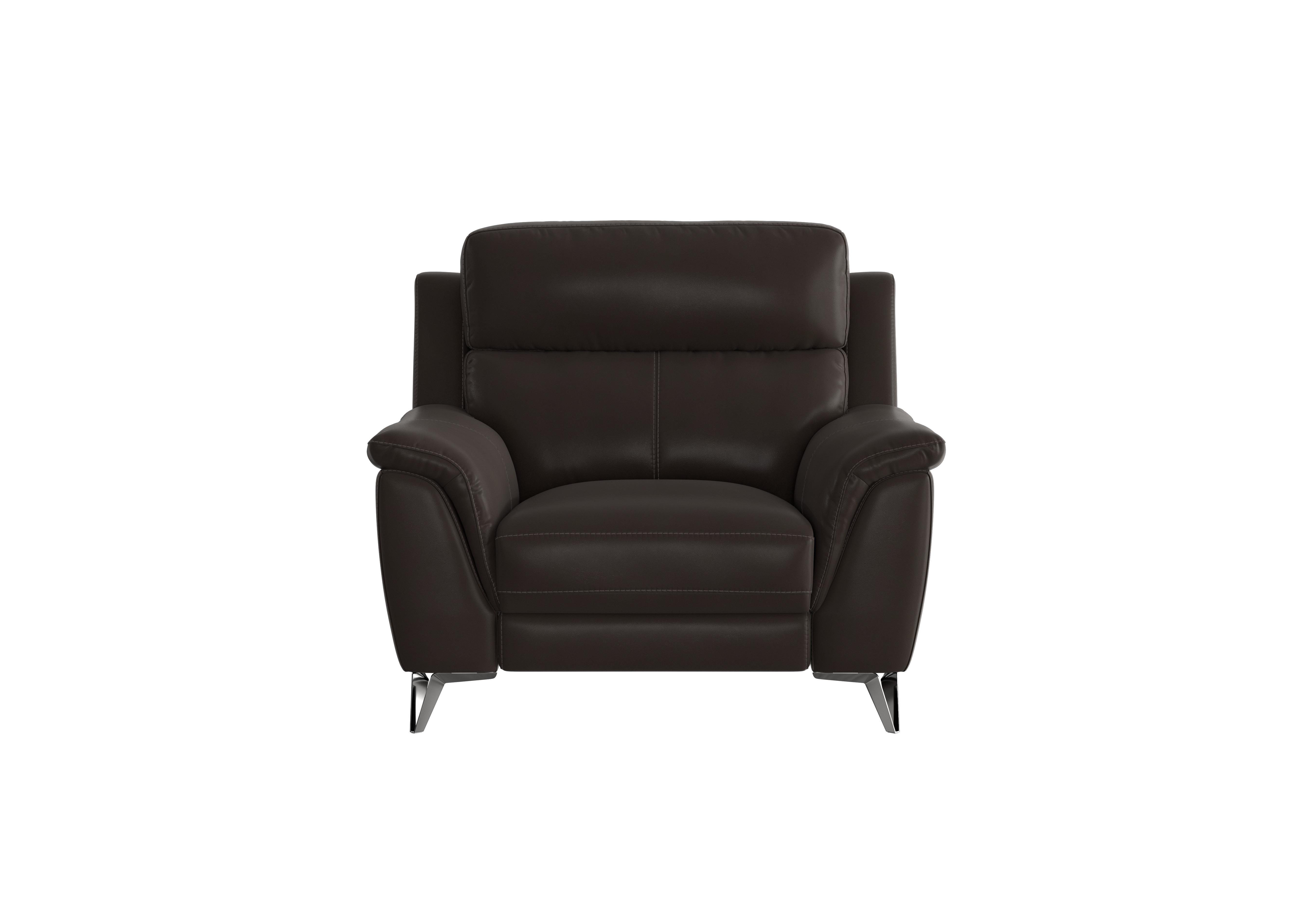 Contempo Leather Armchair in Bv-1748 Dark Chocolate on Furniture Village