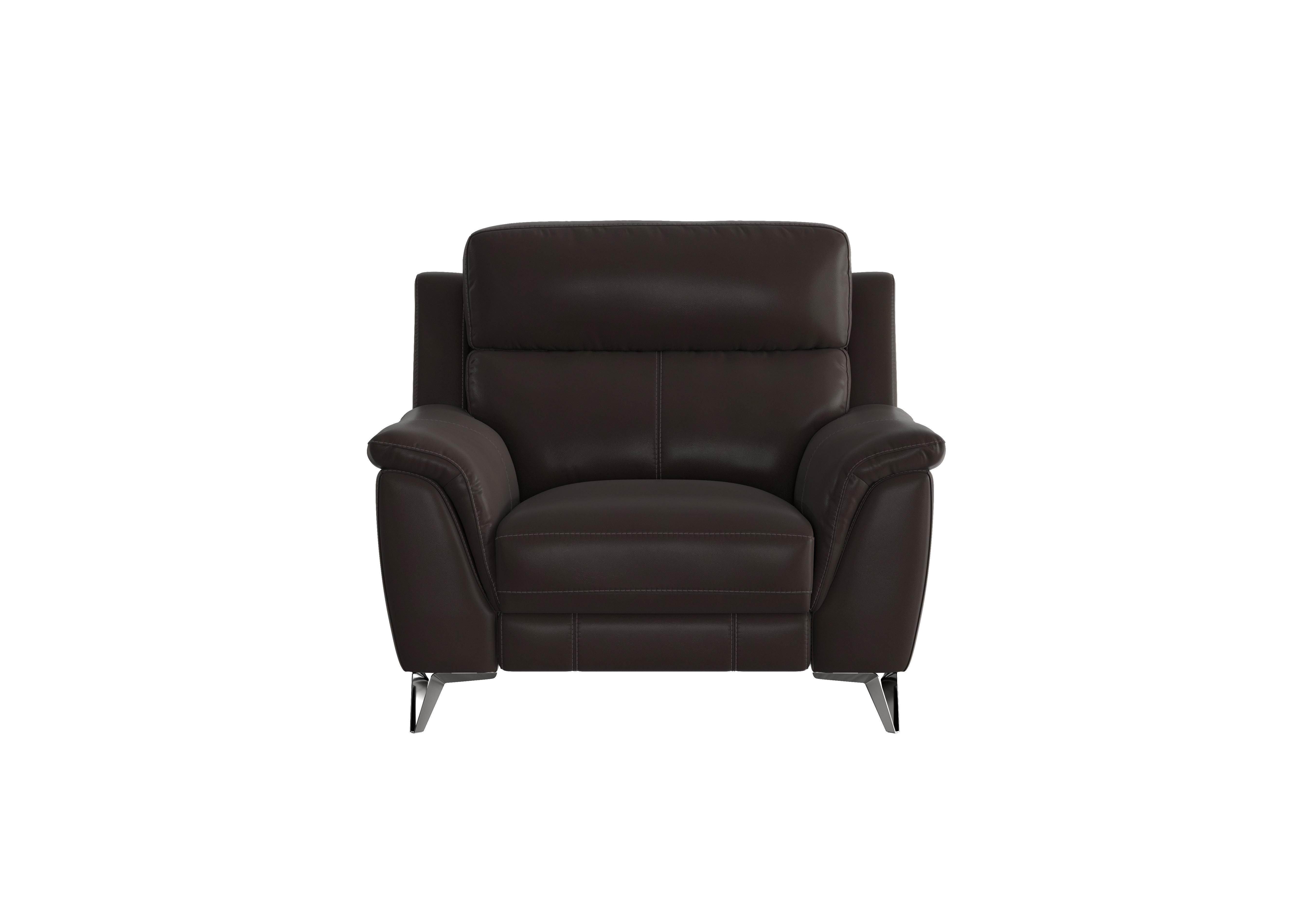 Contempo Leather Armchair in Bv-1748 Dark Chocolate on Furniture Village