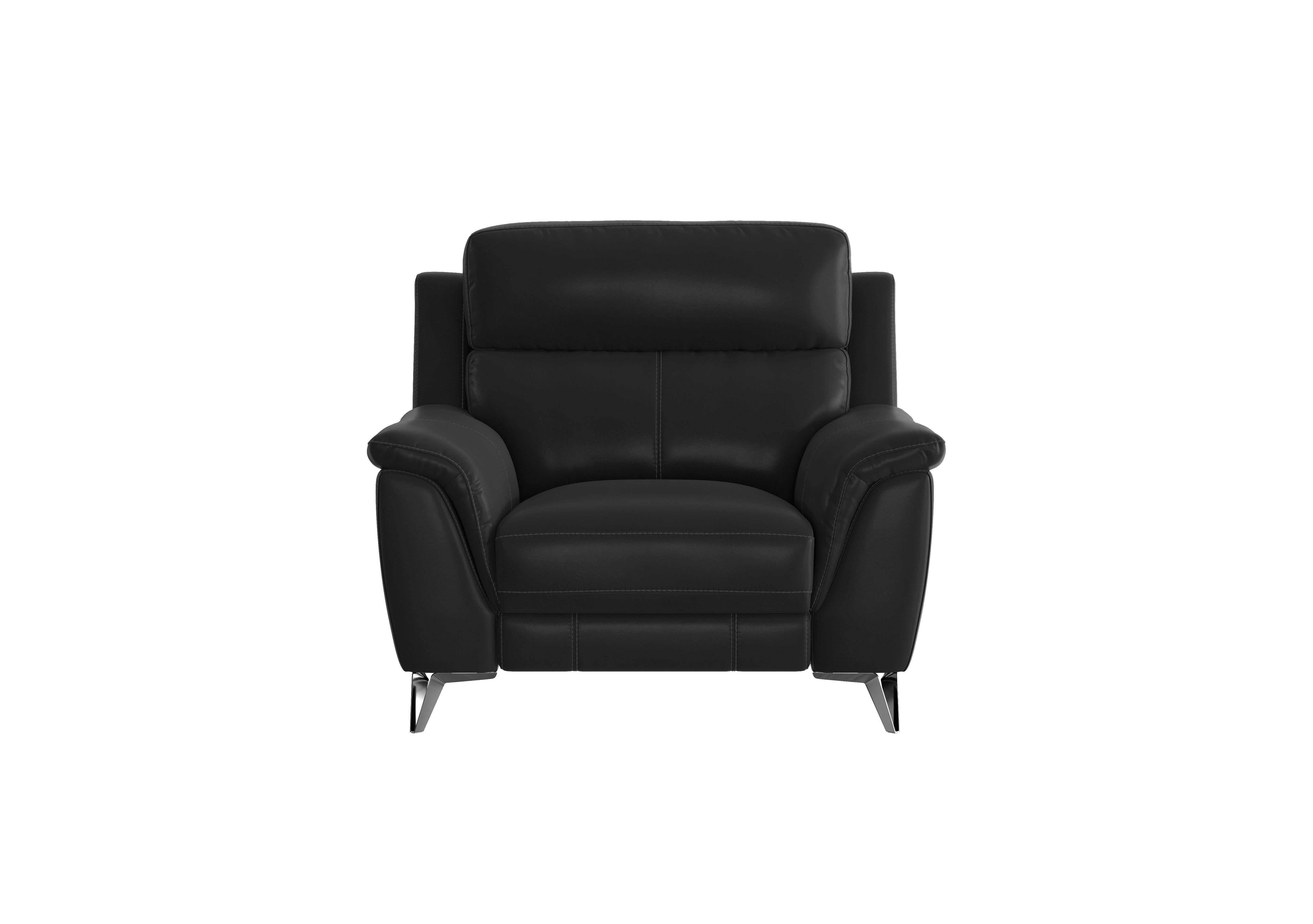 Contempo Leather Armchair in Bv-3500 Classic Black on Furniture Village