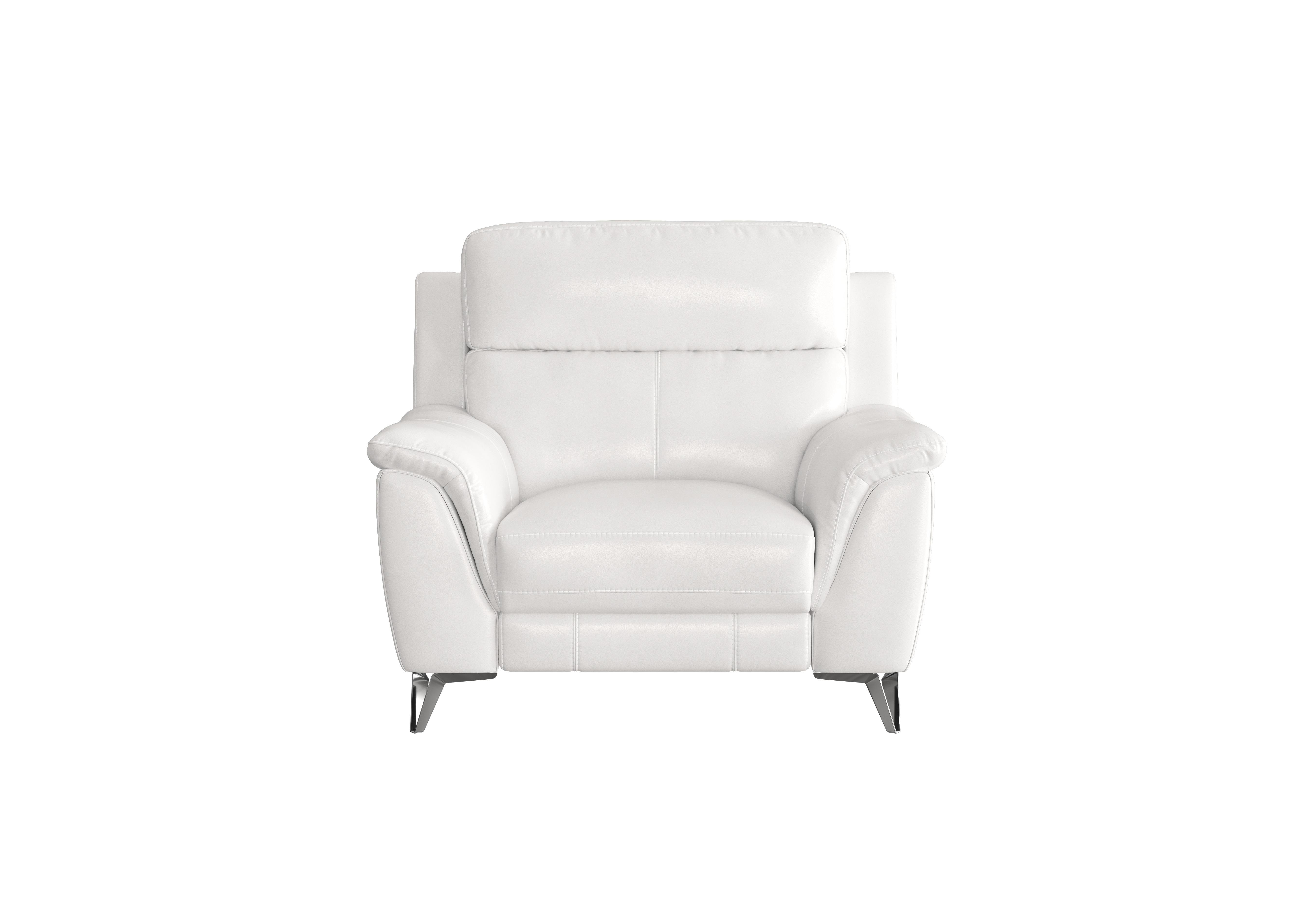 Contempo Leather Armchair in Bv-744d Star White on Furniture Village