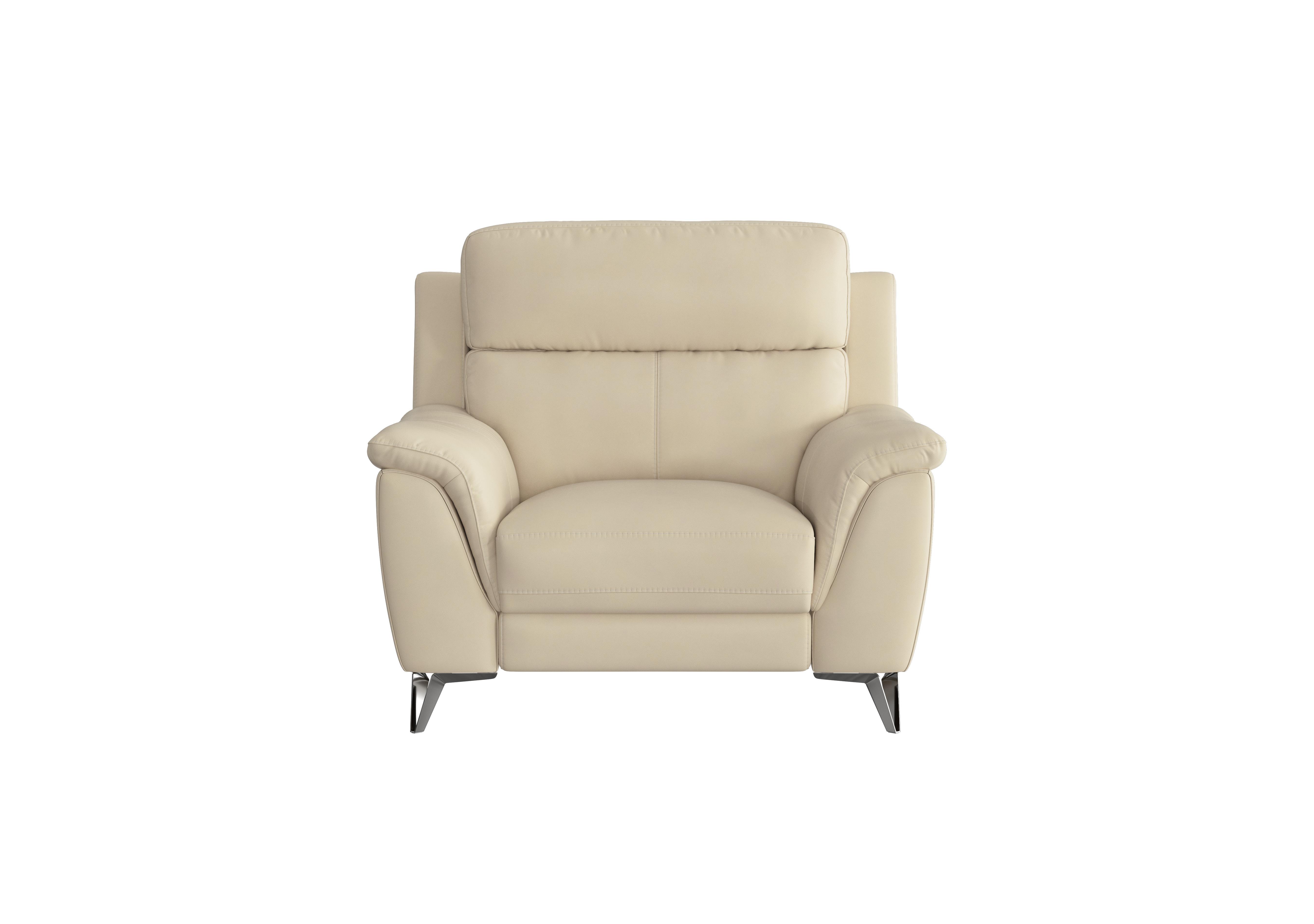 Contempo Leather Armchair in Bv-862c Bisque on Furniture Village