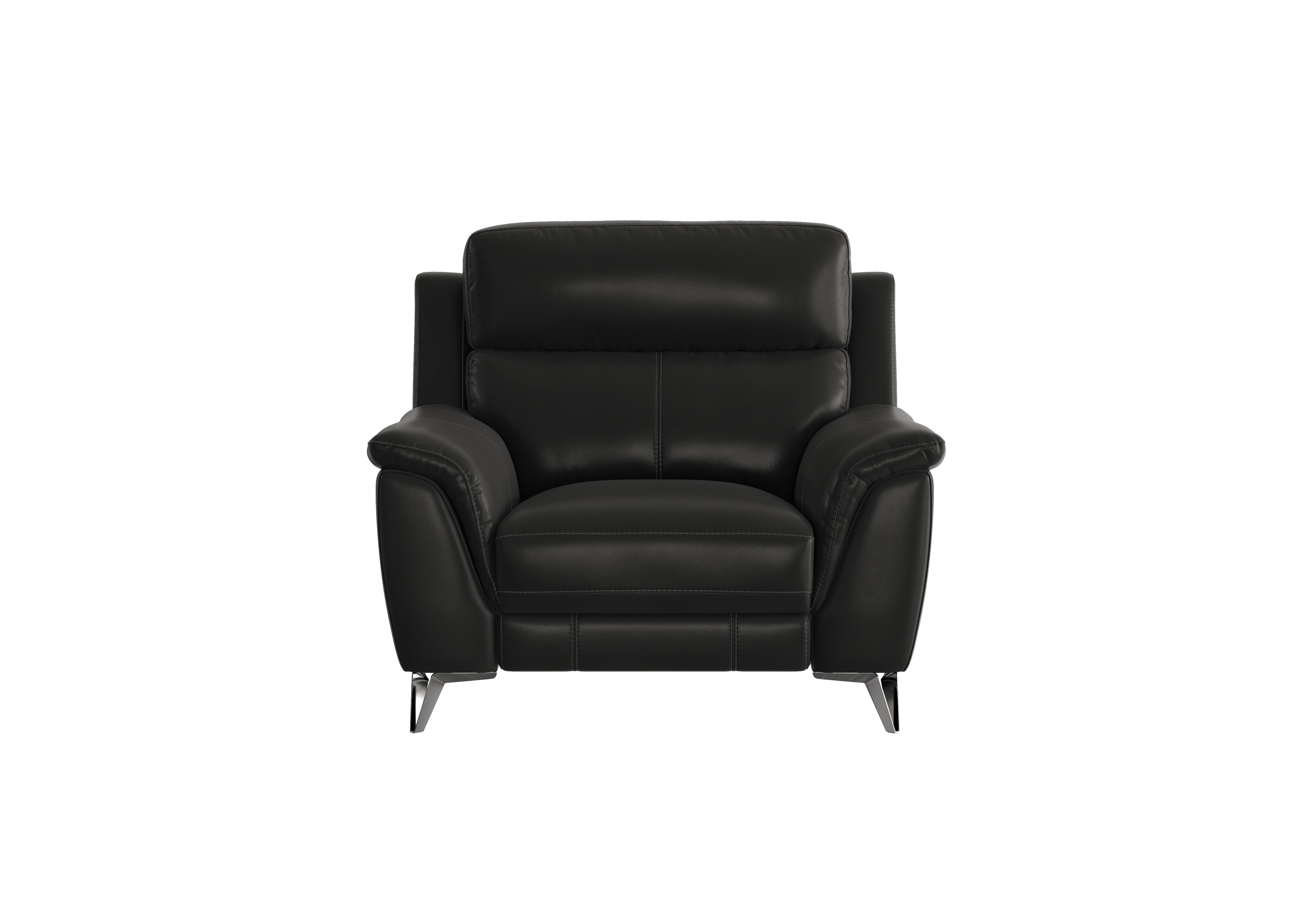 Contempo Leather Armchair in Nc-023c Black on Furniture Village