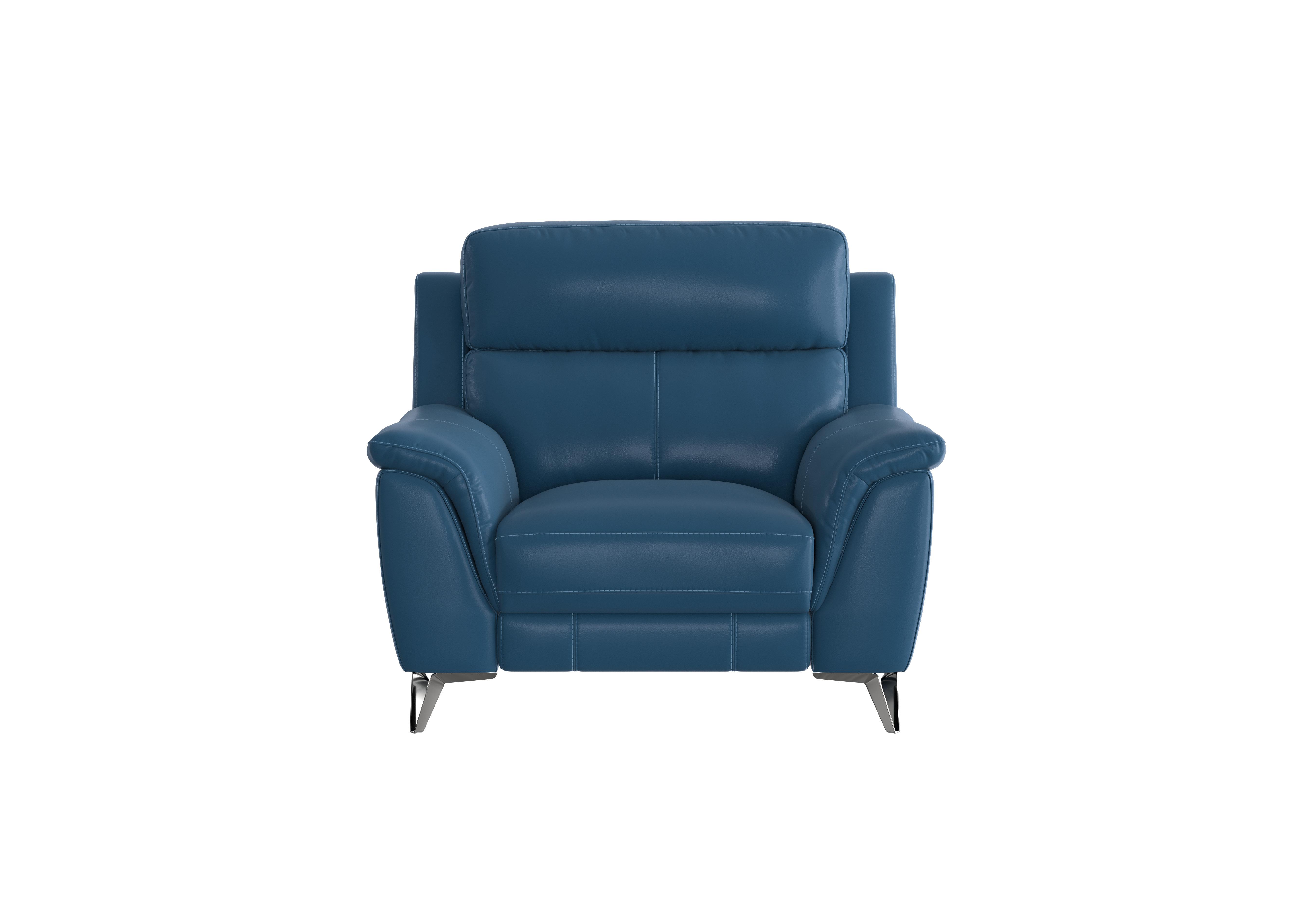 Contempo Leather Armchair in Nc-284e Carribean Sea on Furniture Village