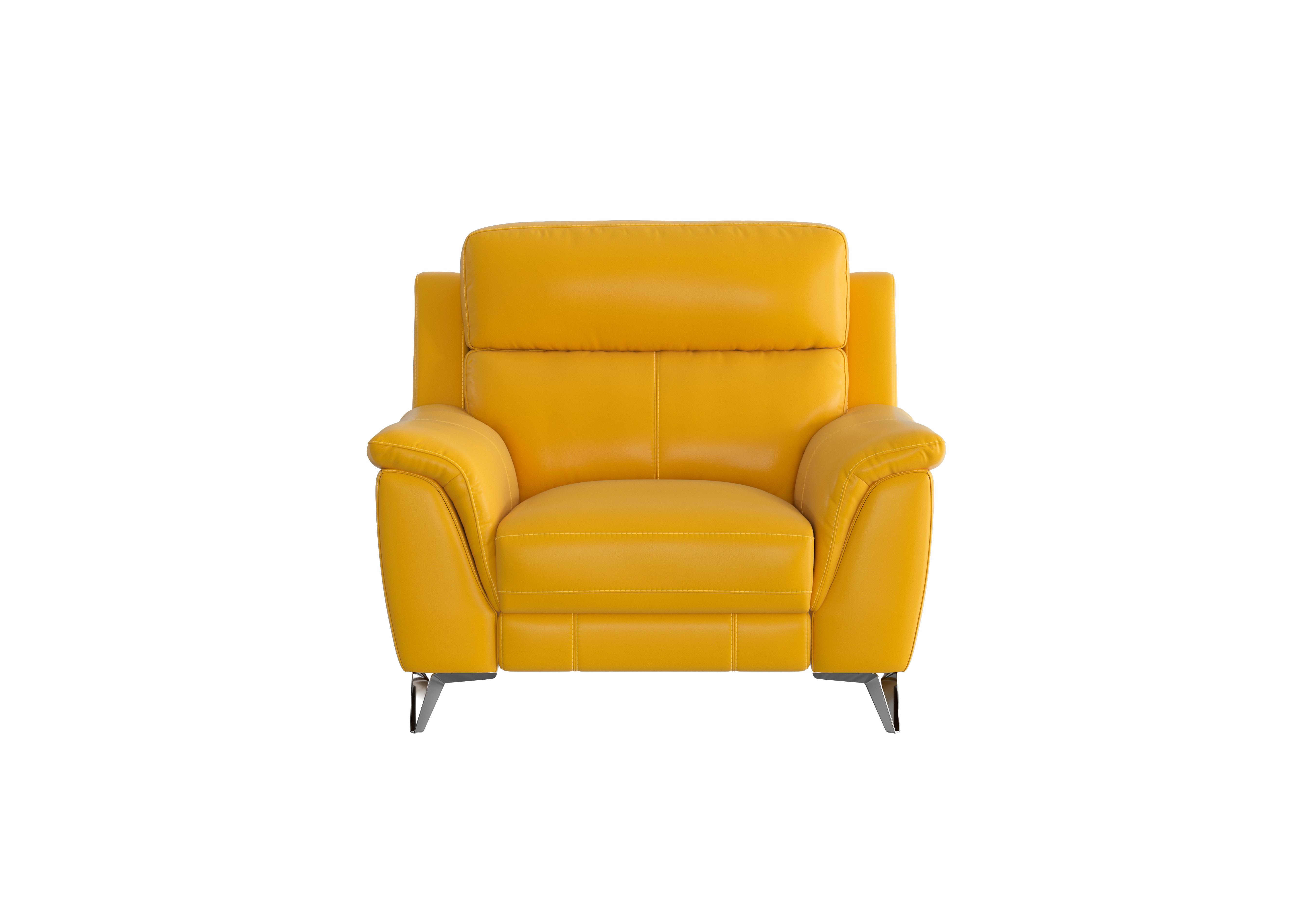 Contempo Leather Armchair in Nc-303e Sunflower on Furniture Village