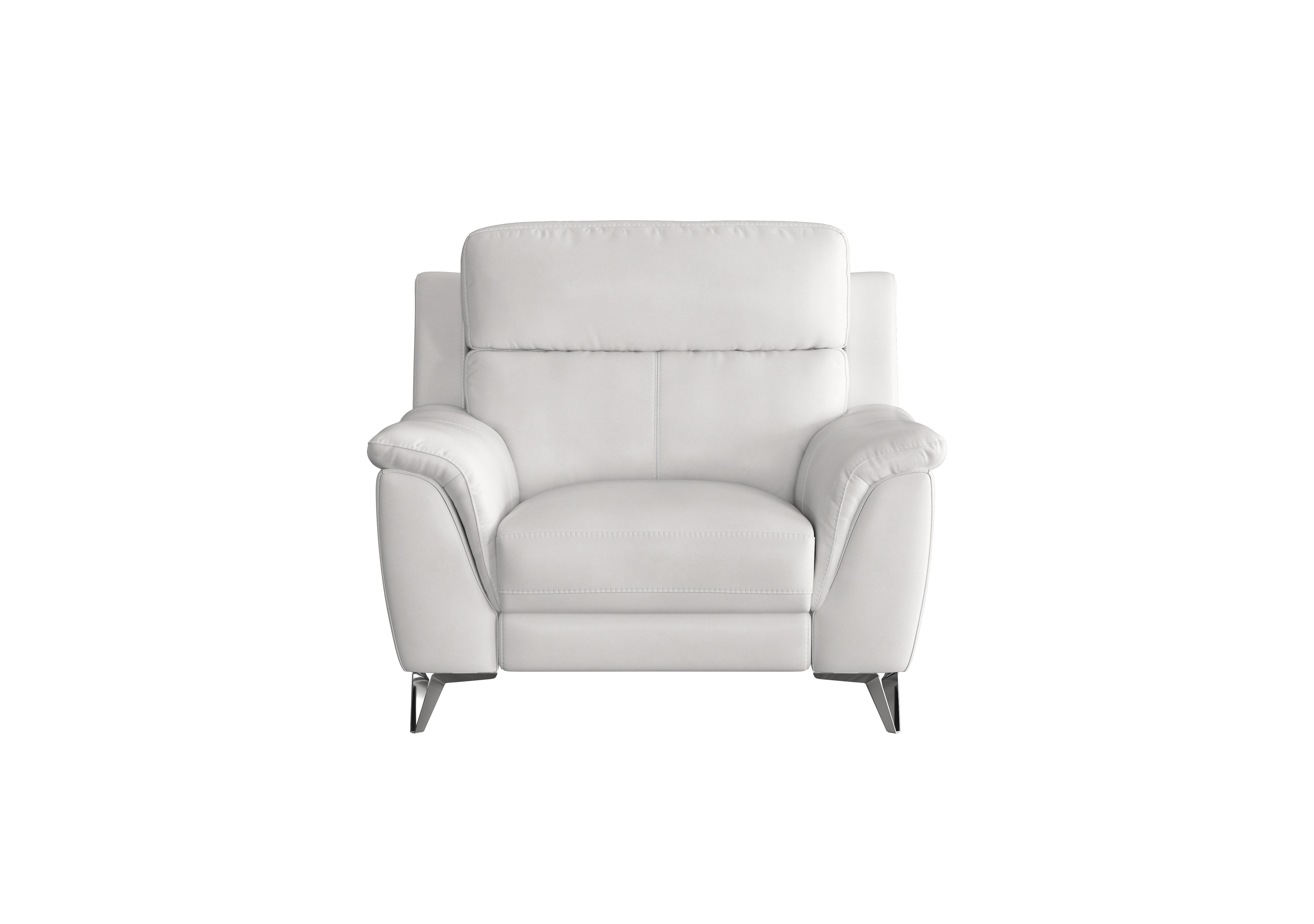 Contempo Leather Armchair in Nc-744d Star White on Furniture Village