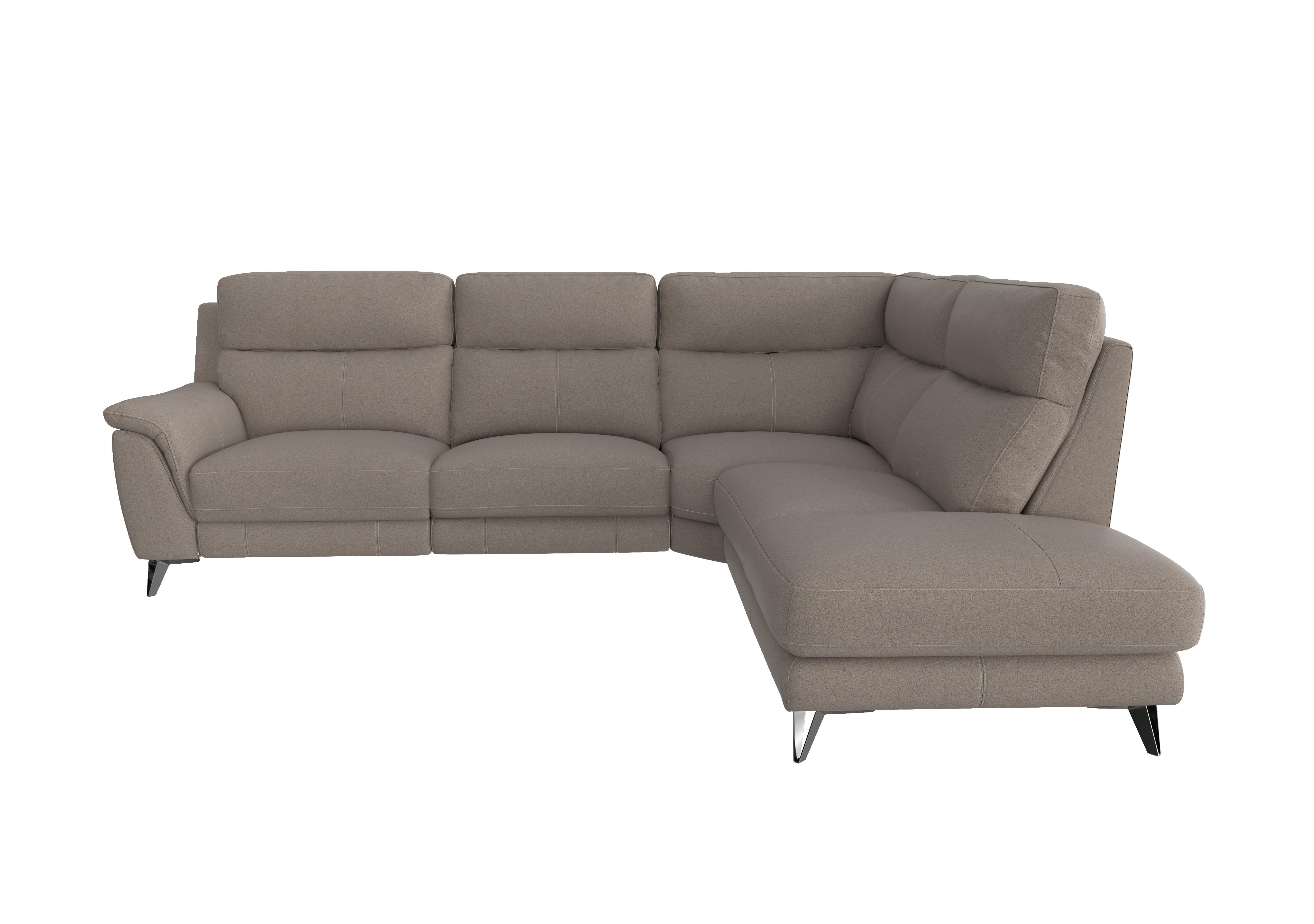 Contempo 3 Seater Chaise End Fabric Sofa in Bfa-Blj-R946 Silver on Furniture Village
