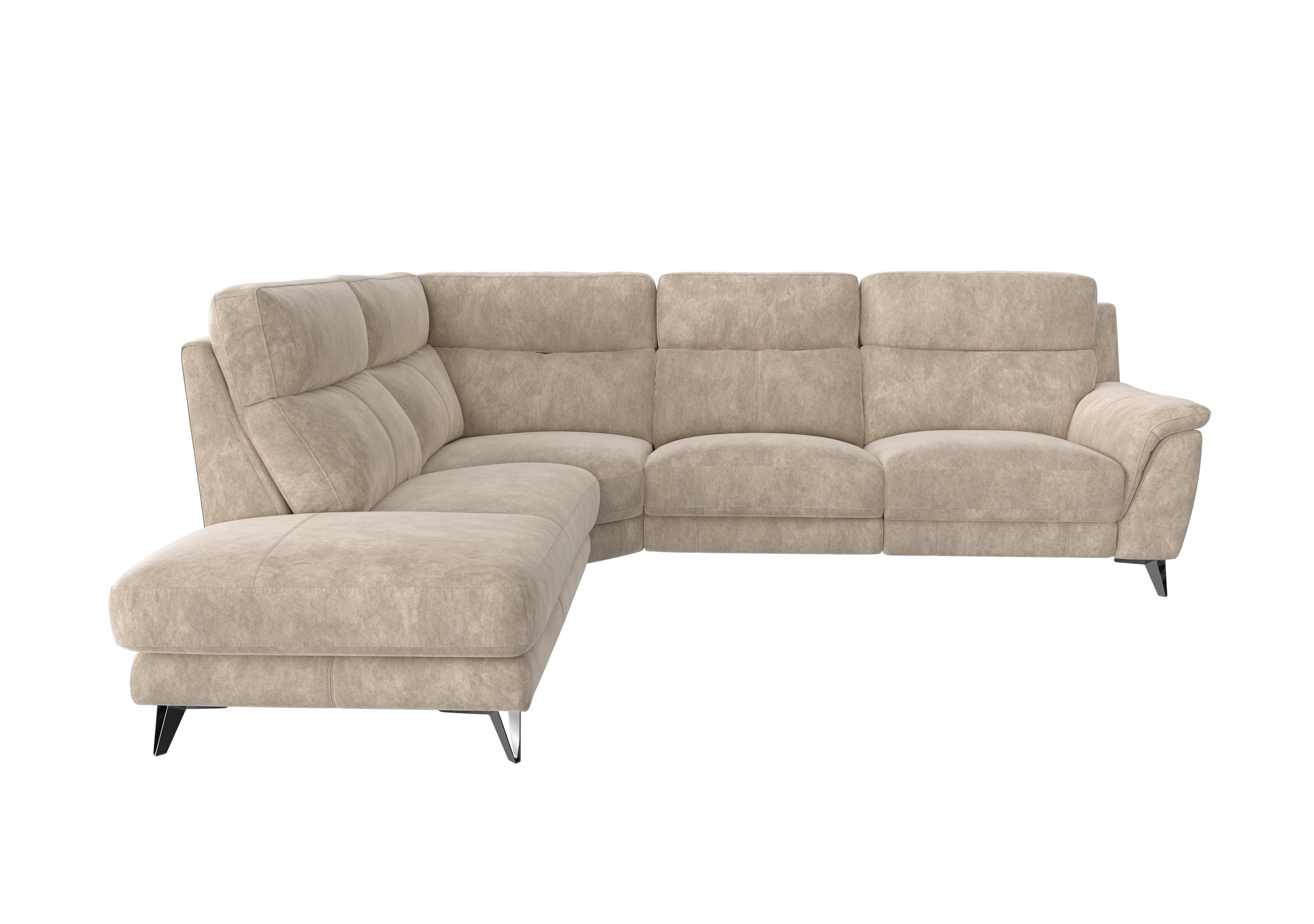 Contempo 3 Seater Chaise End Fabric Sofa in Bfa-Bnn-R26 Fv2 Cream on Furniture Village