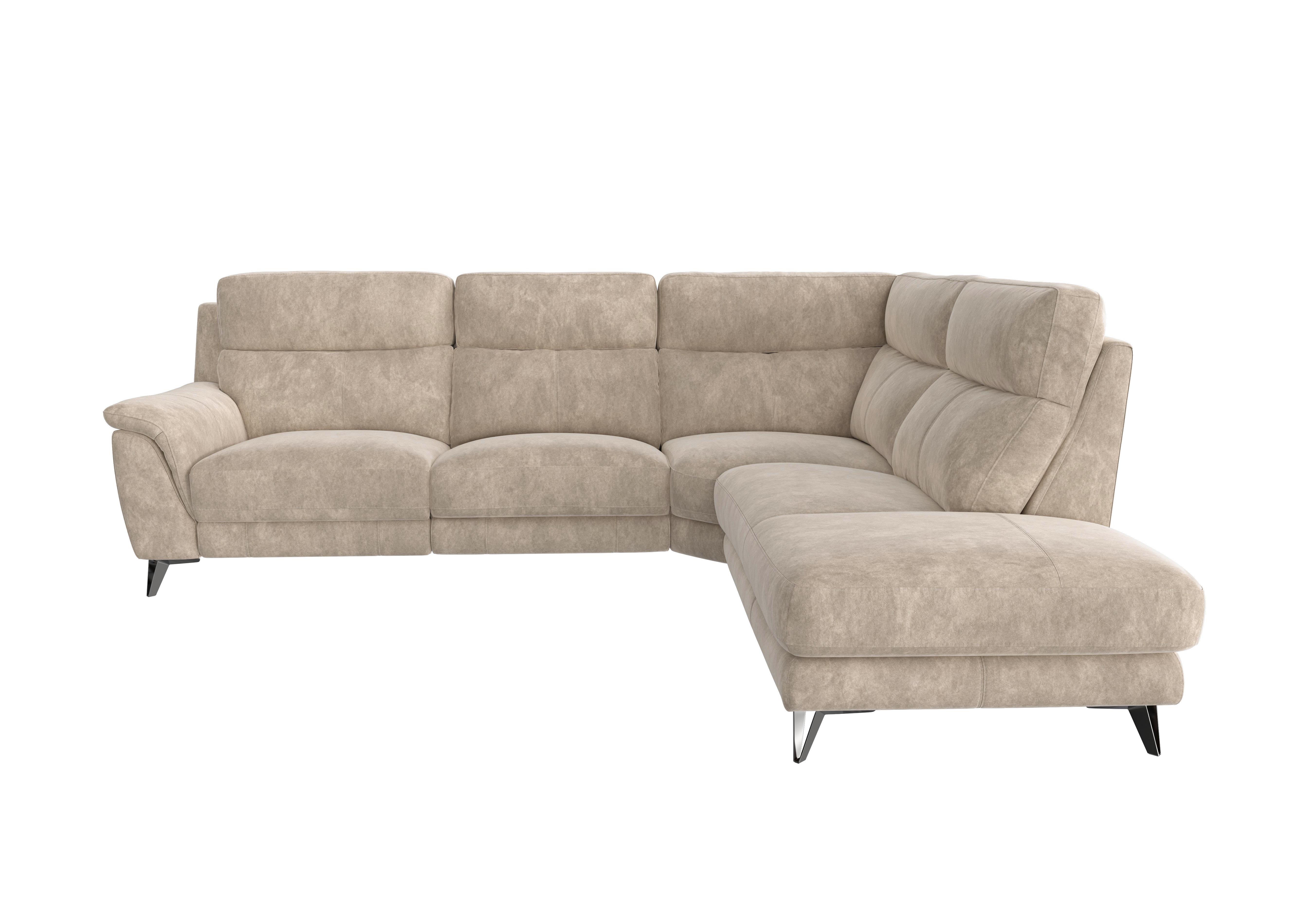 Contempo 3 Seater Chaise End Fabric Sofa in Bfa-Bnn-R26 Fv2 Cream on Furniture Village
