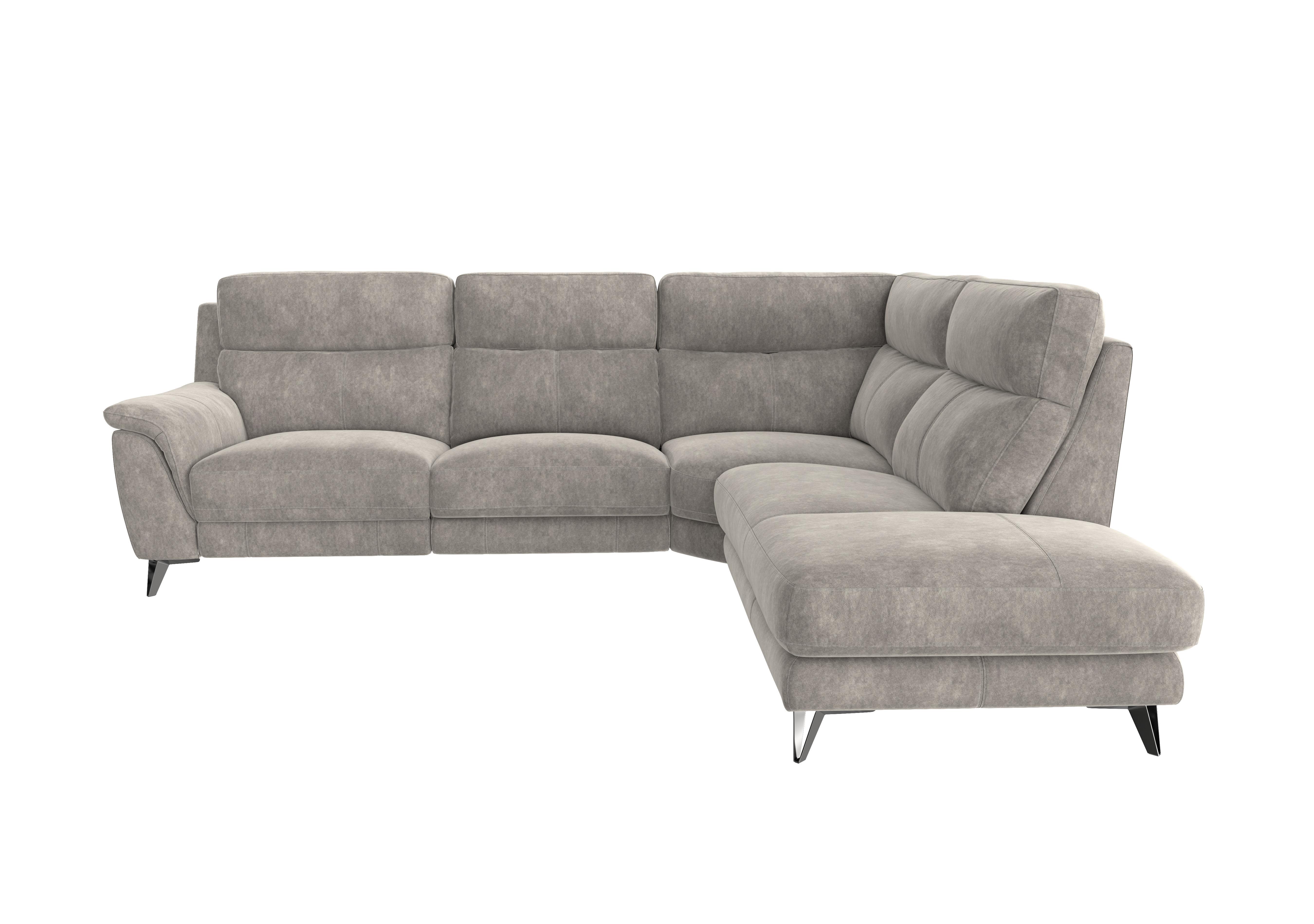 Contempo 3 Seater Chaise End Fabric Sofa in Bfa-Bnn-R28 Fv3 Grey on Furniture Village