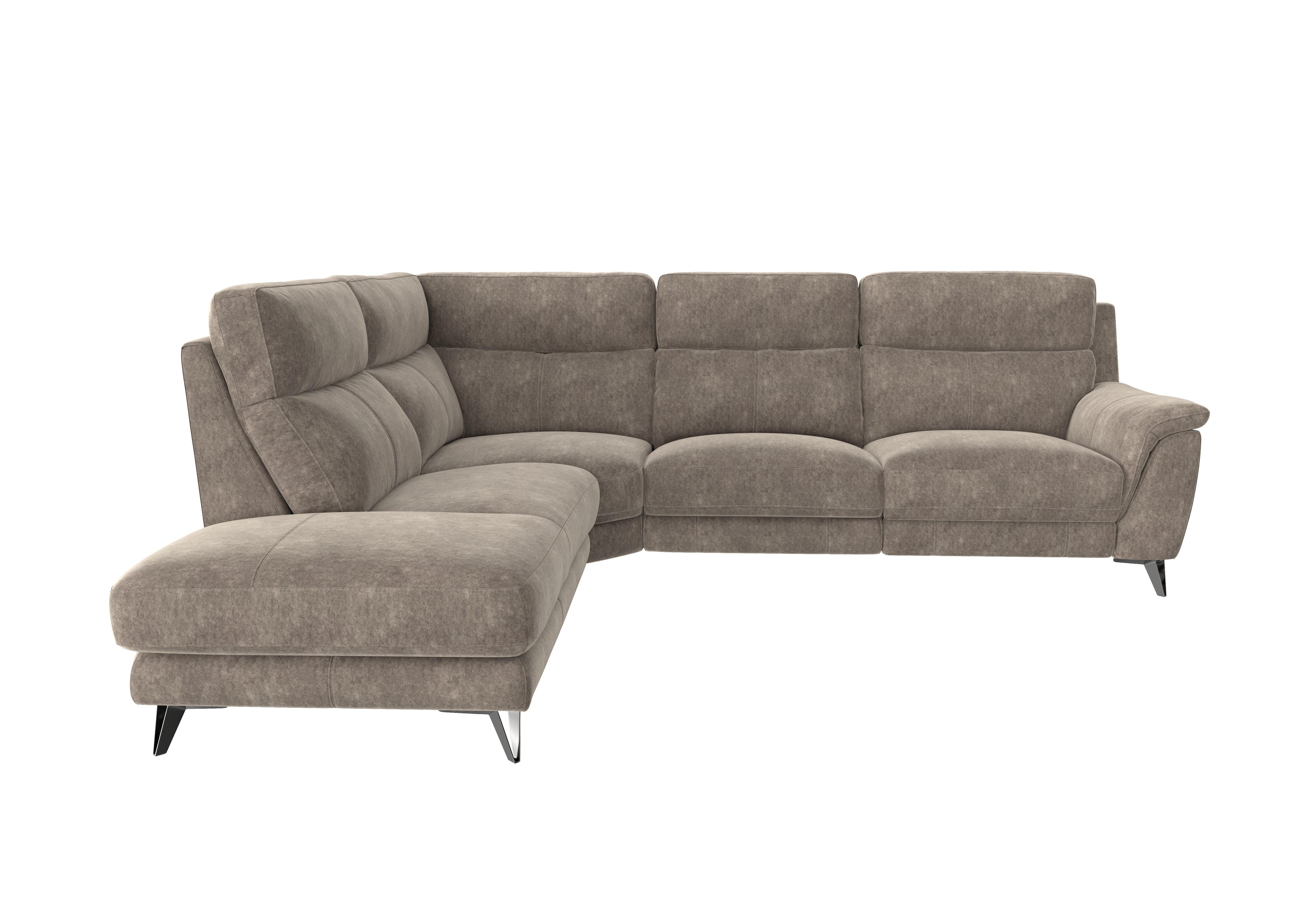 Contempo 3 Seater Chaise End Fabric Sofa in Bfa-Bnn-R29 Fv1 Mink on Furniture Village