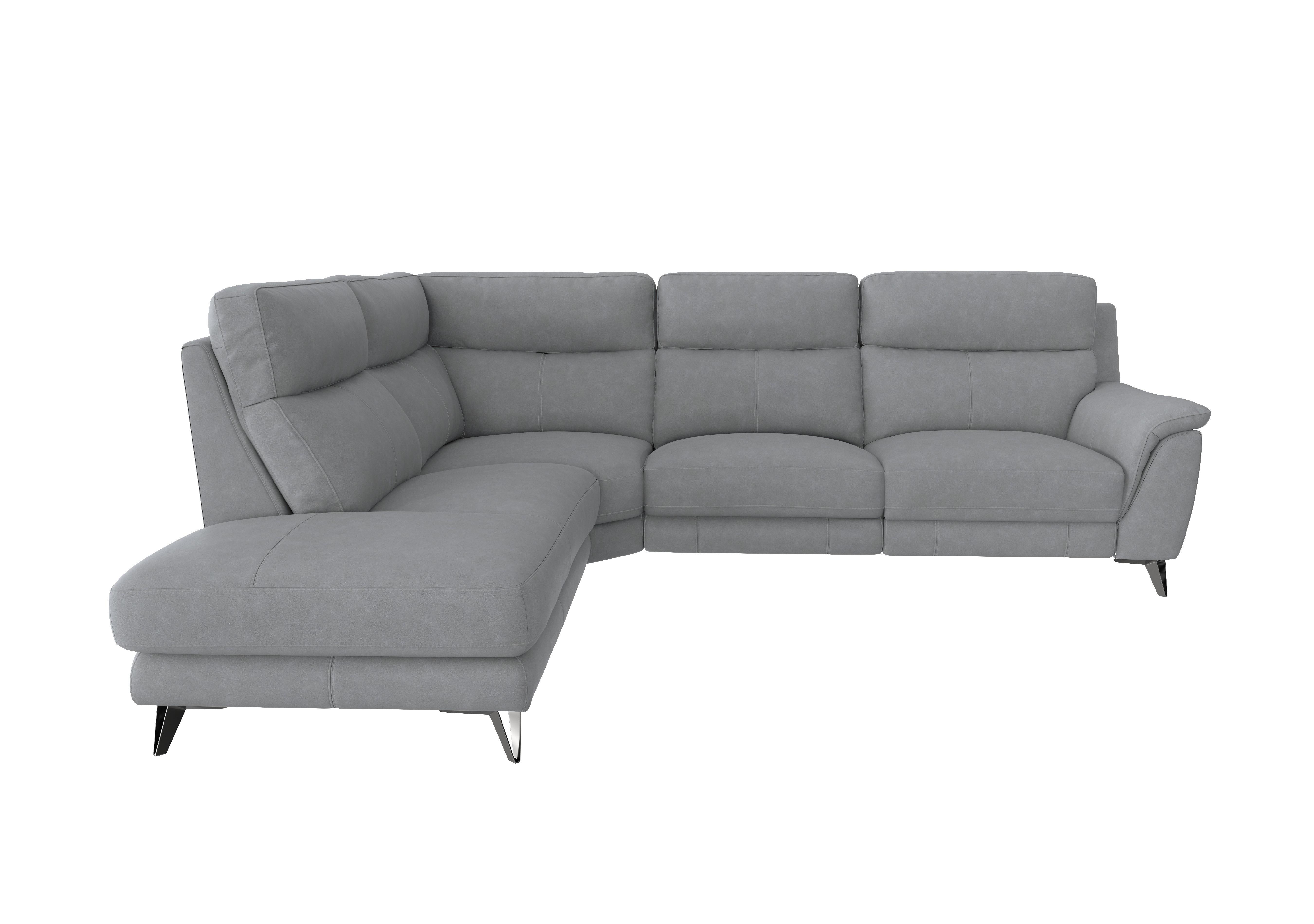 Contempo 3 Seater Chaise End Fabric Sofa in Bfa-Ori-R07 Bluish Grey on Furniture Village