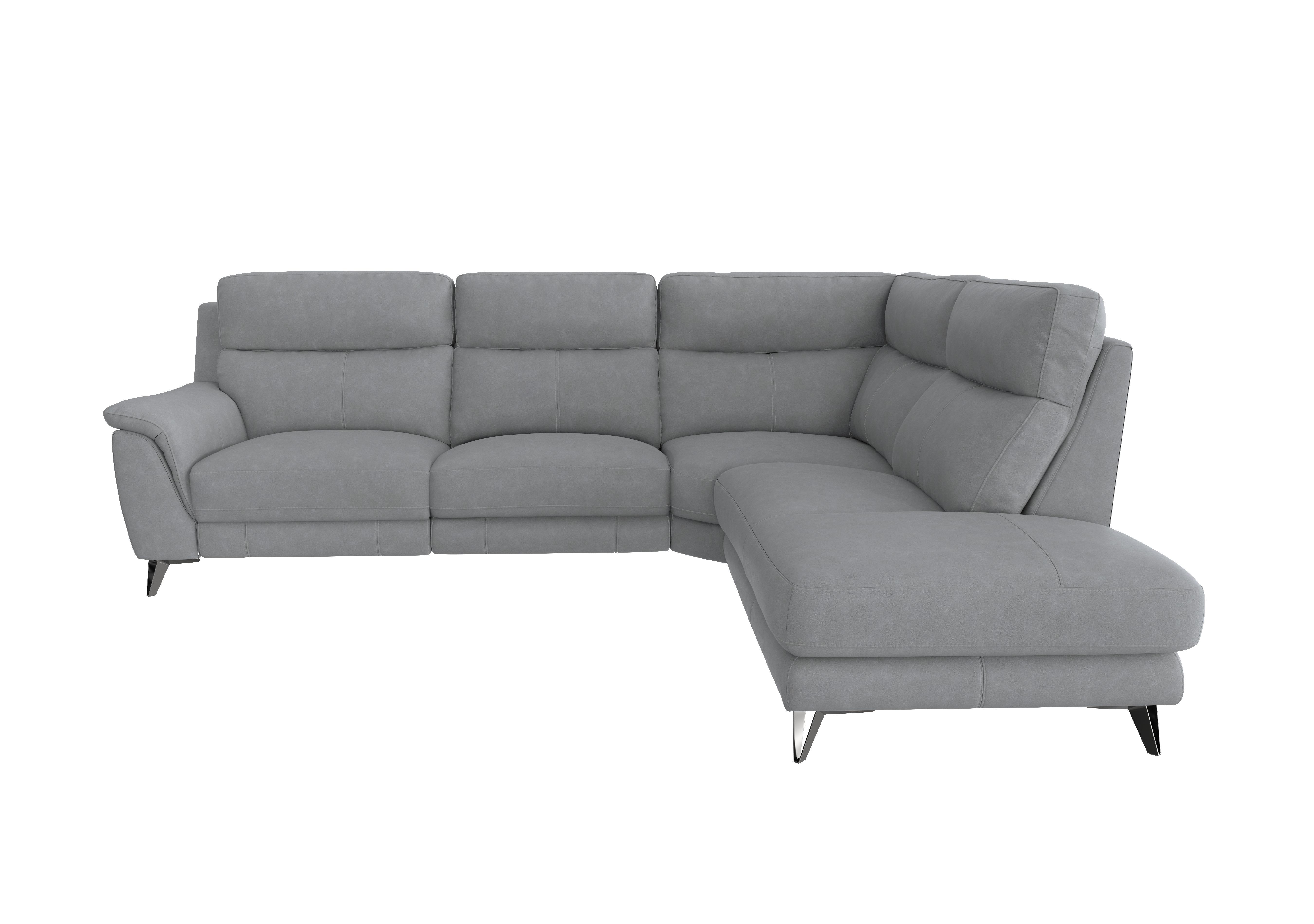Contempo 3 Seater Chaise End Fabric Sofa in Bfa-Ori-R07 Bluish Grey on Furniture Village