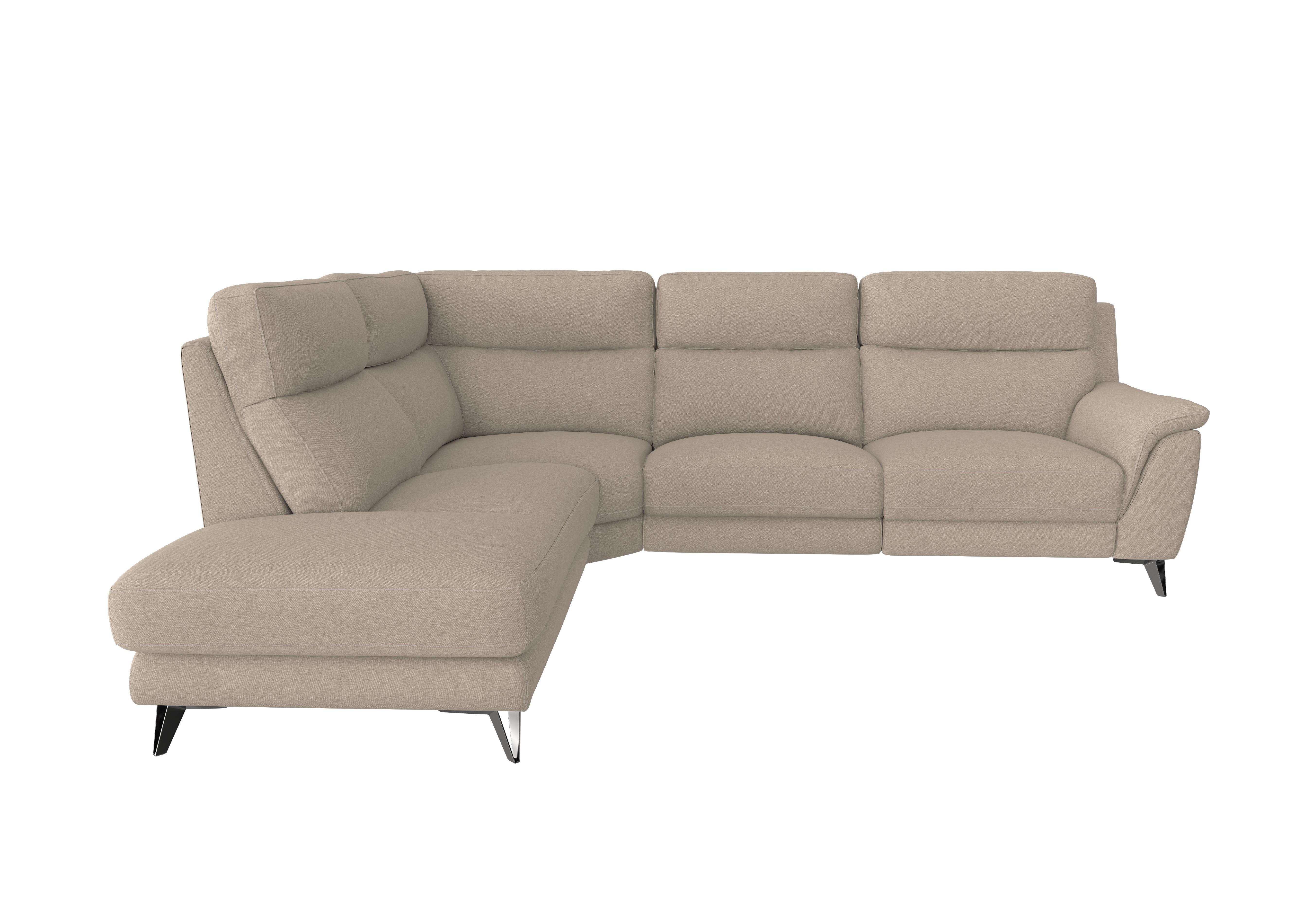 Contempo 3 Seater Chaise End Fabric Sofa in Fab-Ska-R28 Beige on Furniture Village