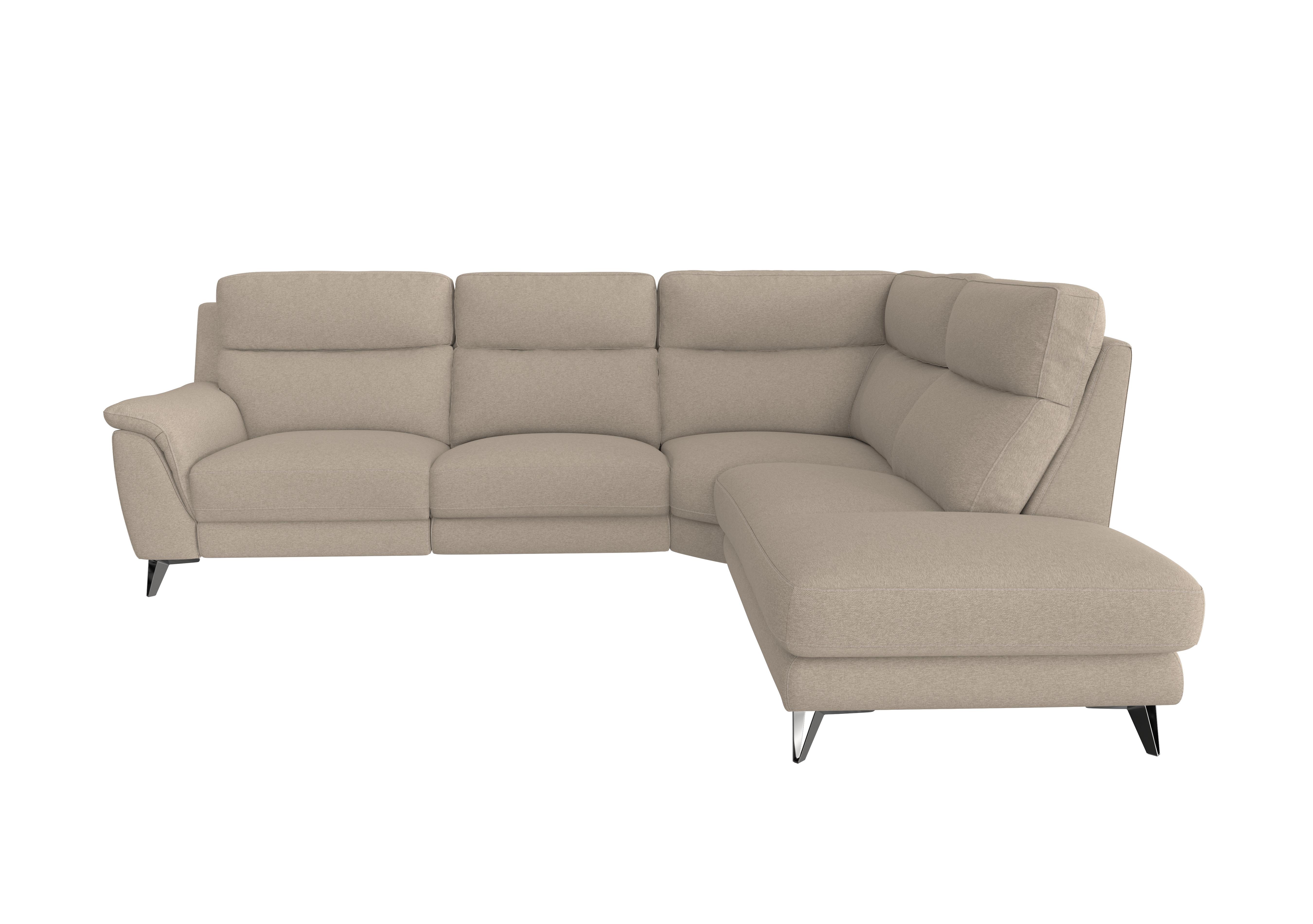 Contempo 3 Seater Chaise End Fabric Sofa in Fab-Ska-R28 Beige on Furniture Village