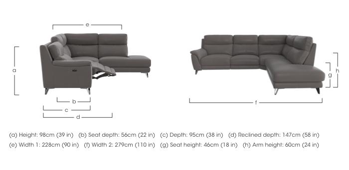 Contempo Chaise End Leather Sofa in  on Furniture Village