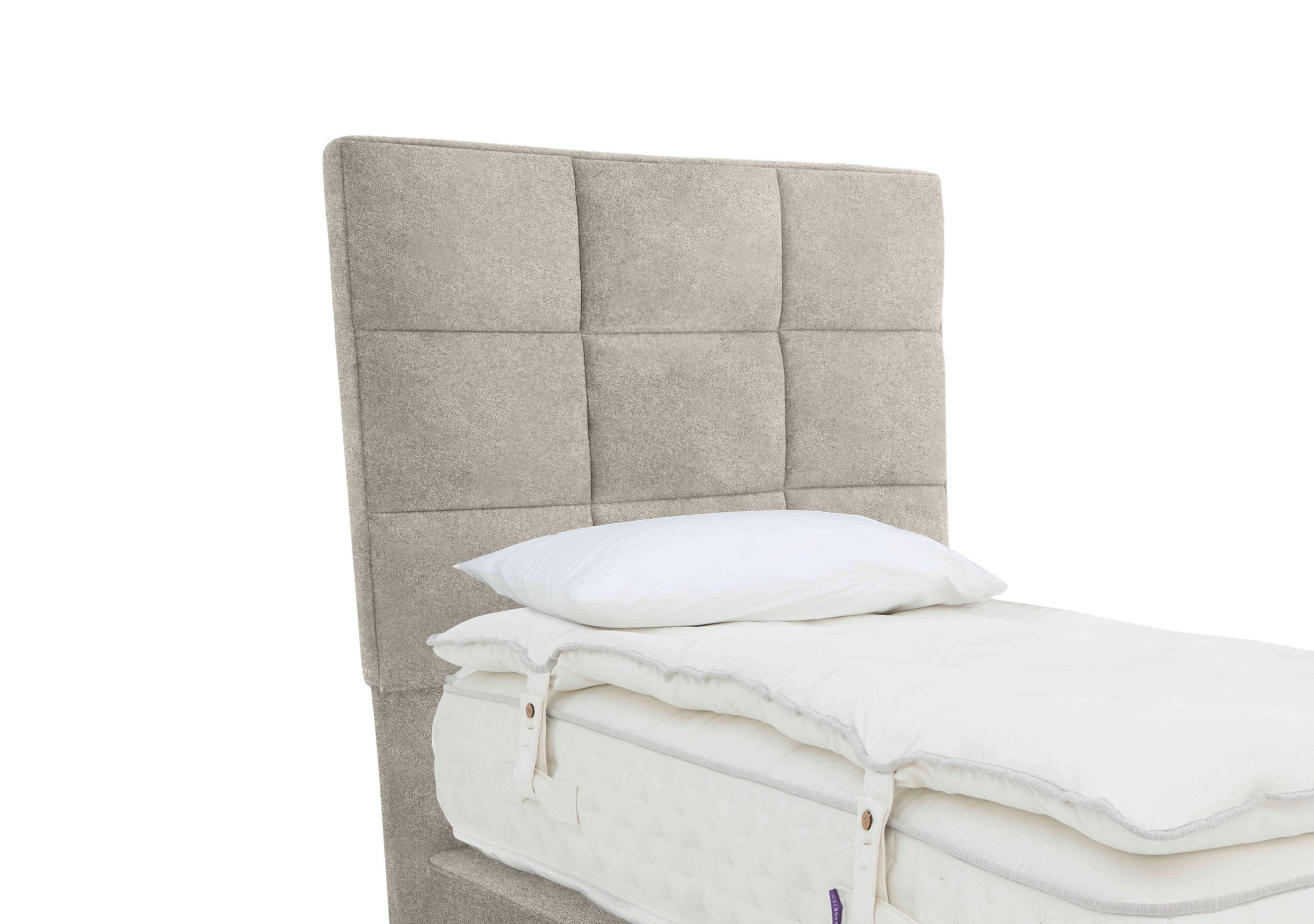 Chestnut Floor Standing Headboard in Mole Pebble on Furniture Village