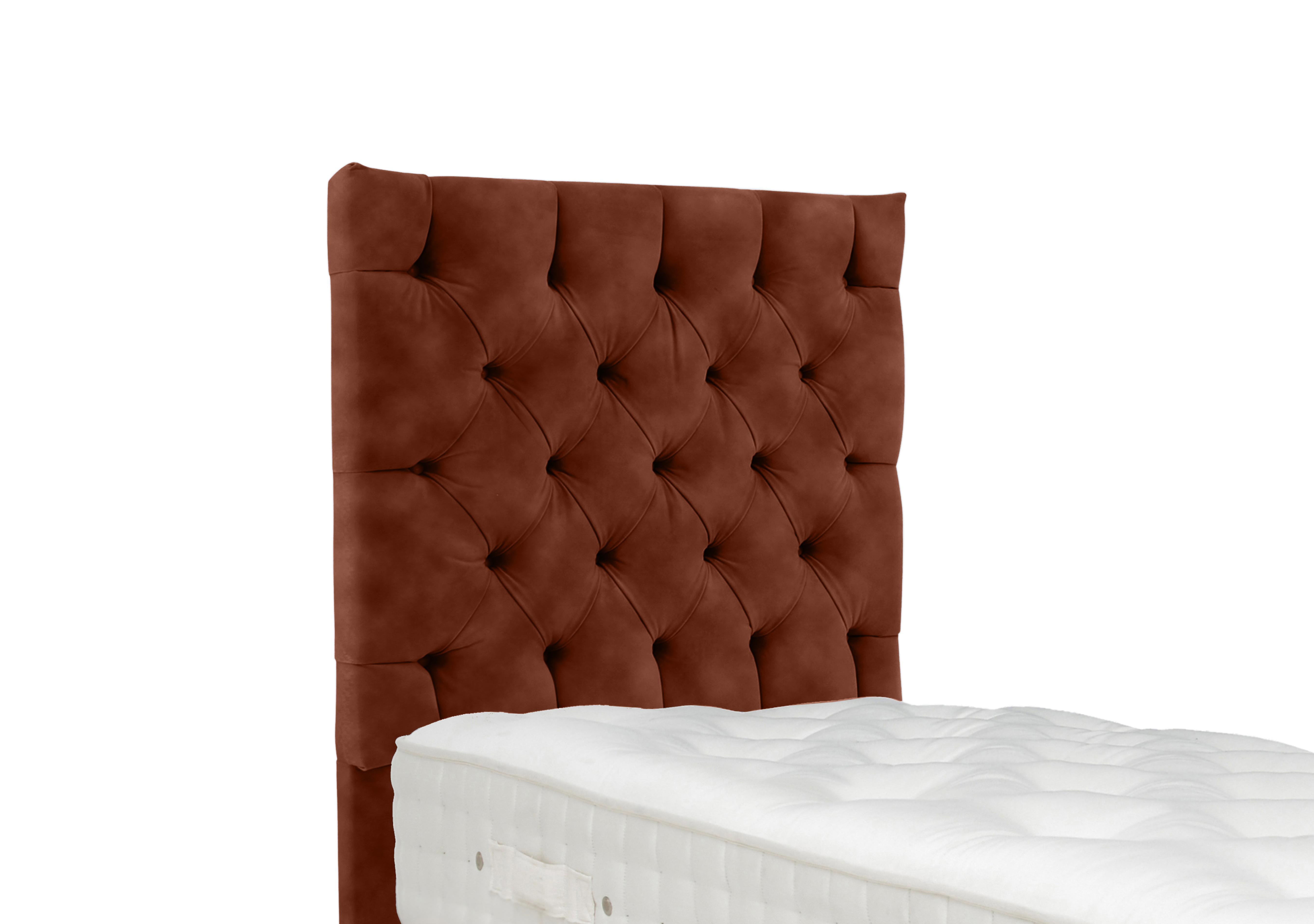 Linden Floor Standing Headboard in Lovely Umber on Furniture Village