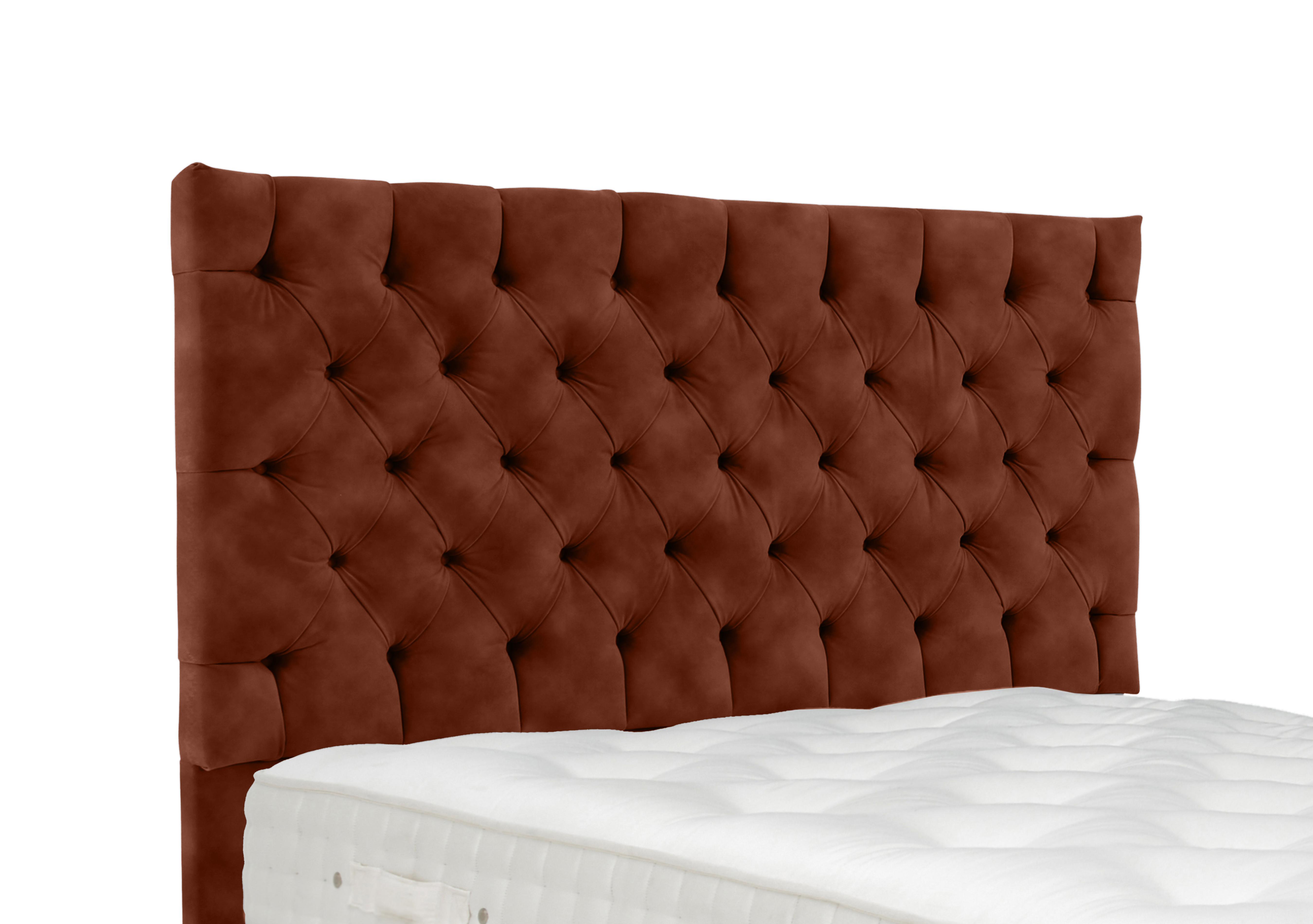 Linden Floor Standing Headboard in Lovely Umber on Furniture Village