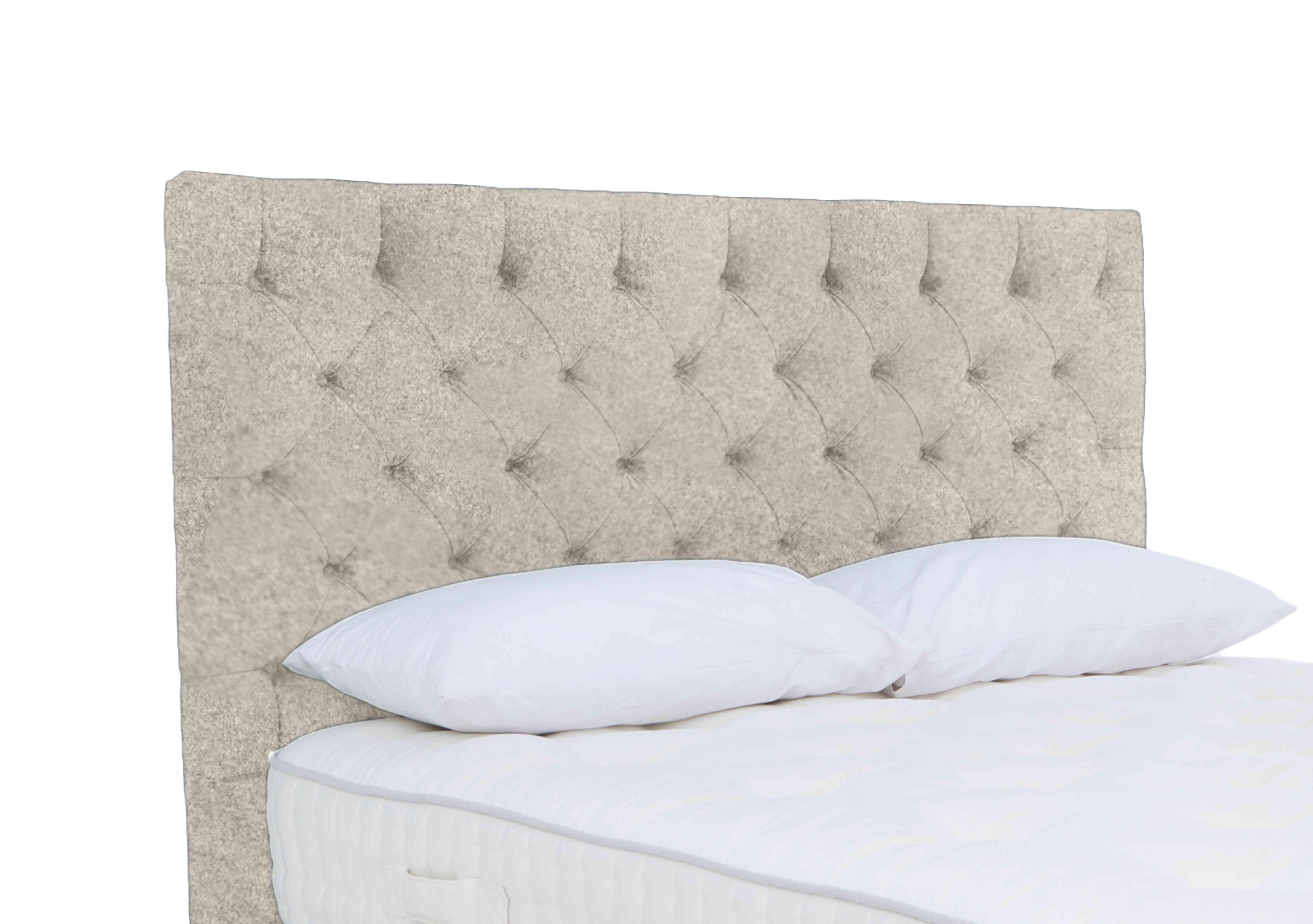 Linden Floor Standing Headboard in Mole Pebble on Furniture Village
