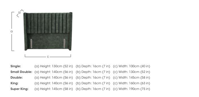 Willow Floor Standing Winged Headboard in  on Furniture Village