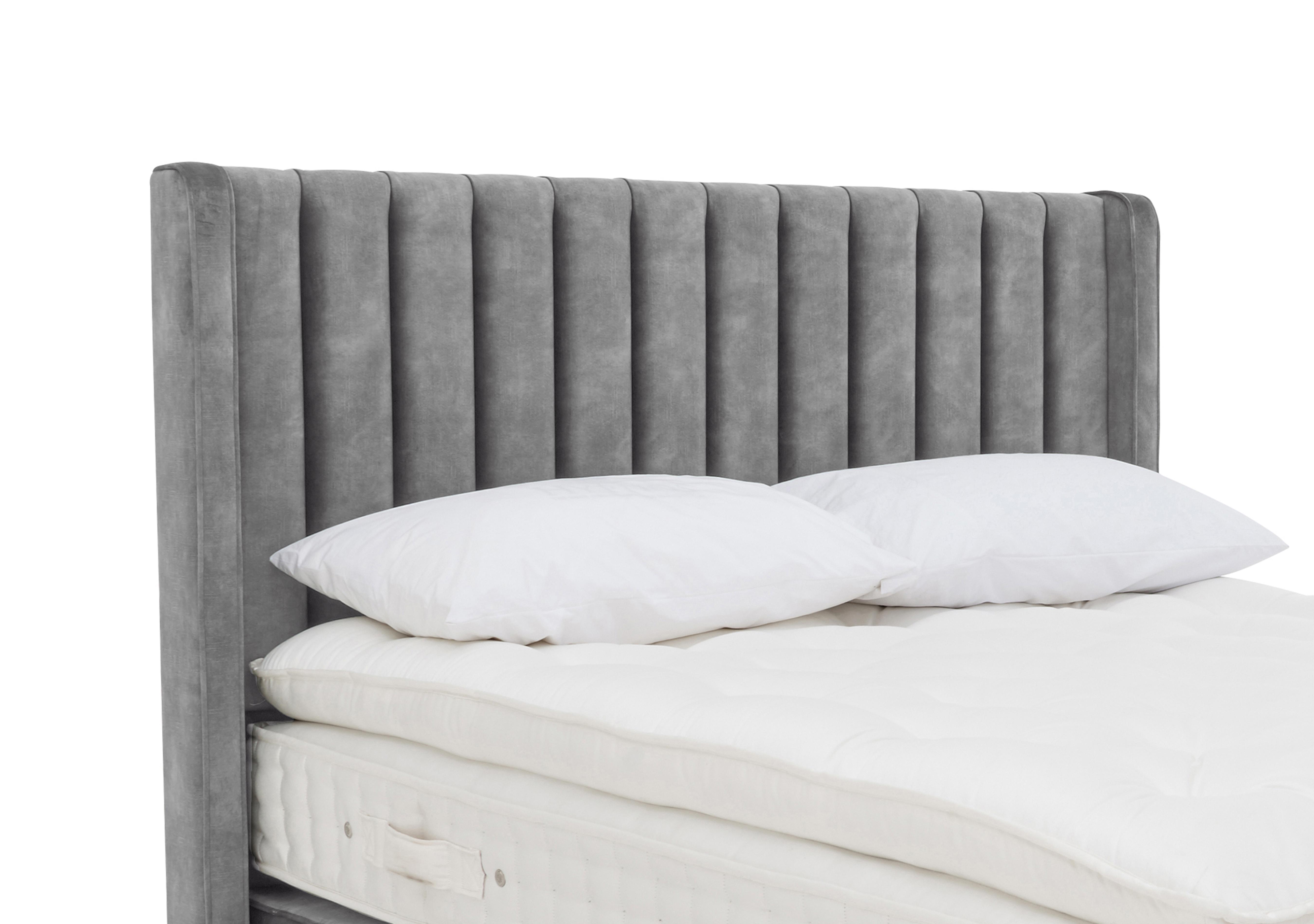 Willow Floor Standing Winged Headboard in Lovely Slate on Furniture Village