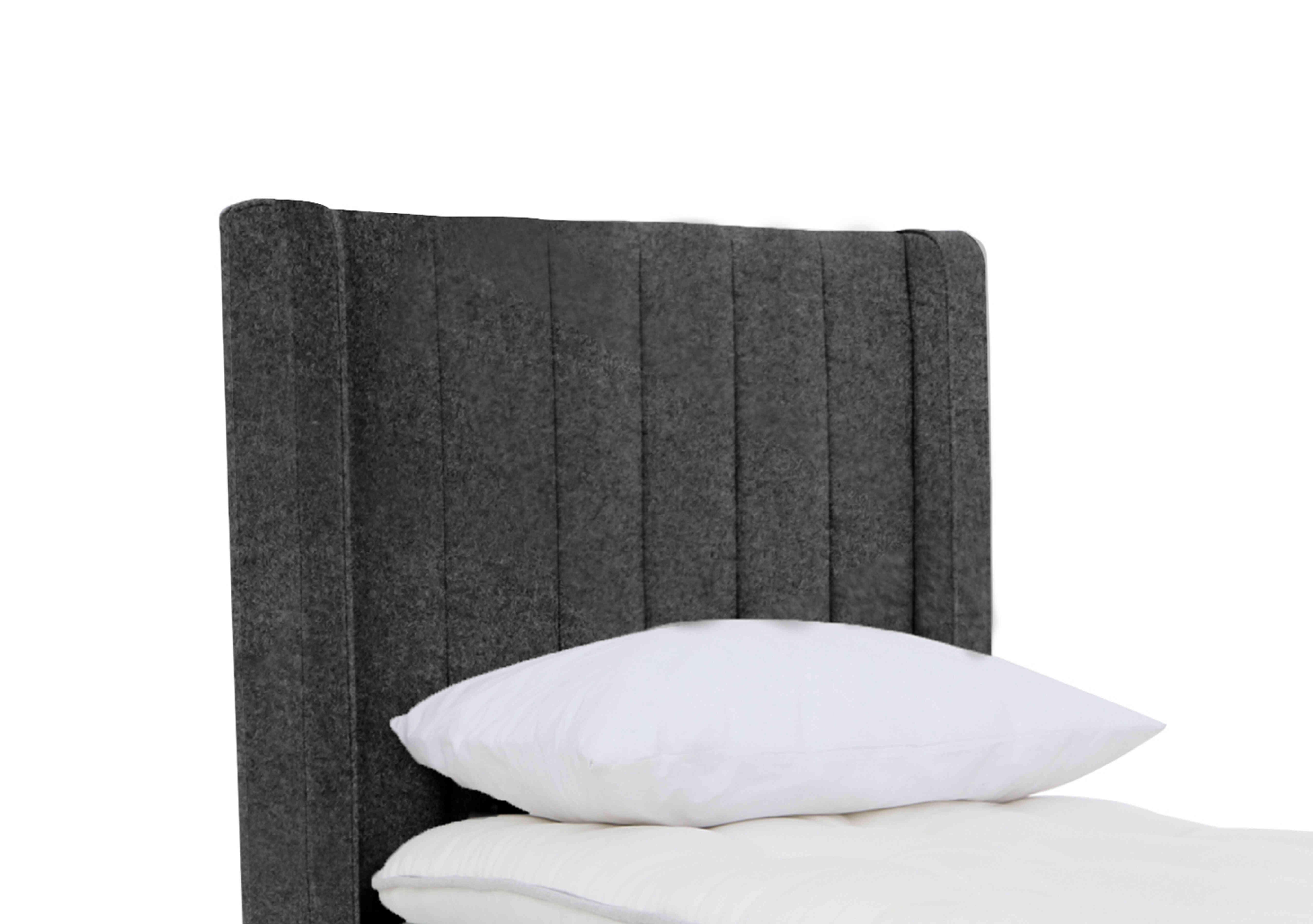 Willow Floor Standing Winged Headboard in Mole Charcoal on Furniture Village