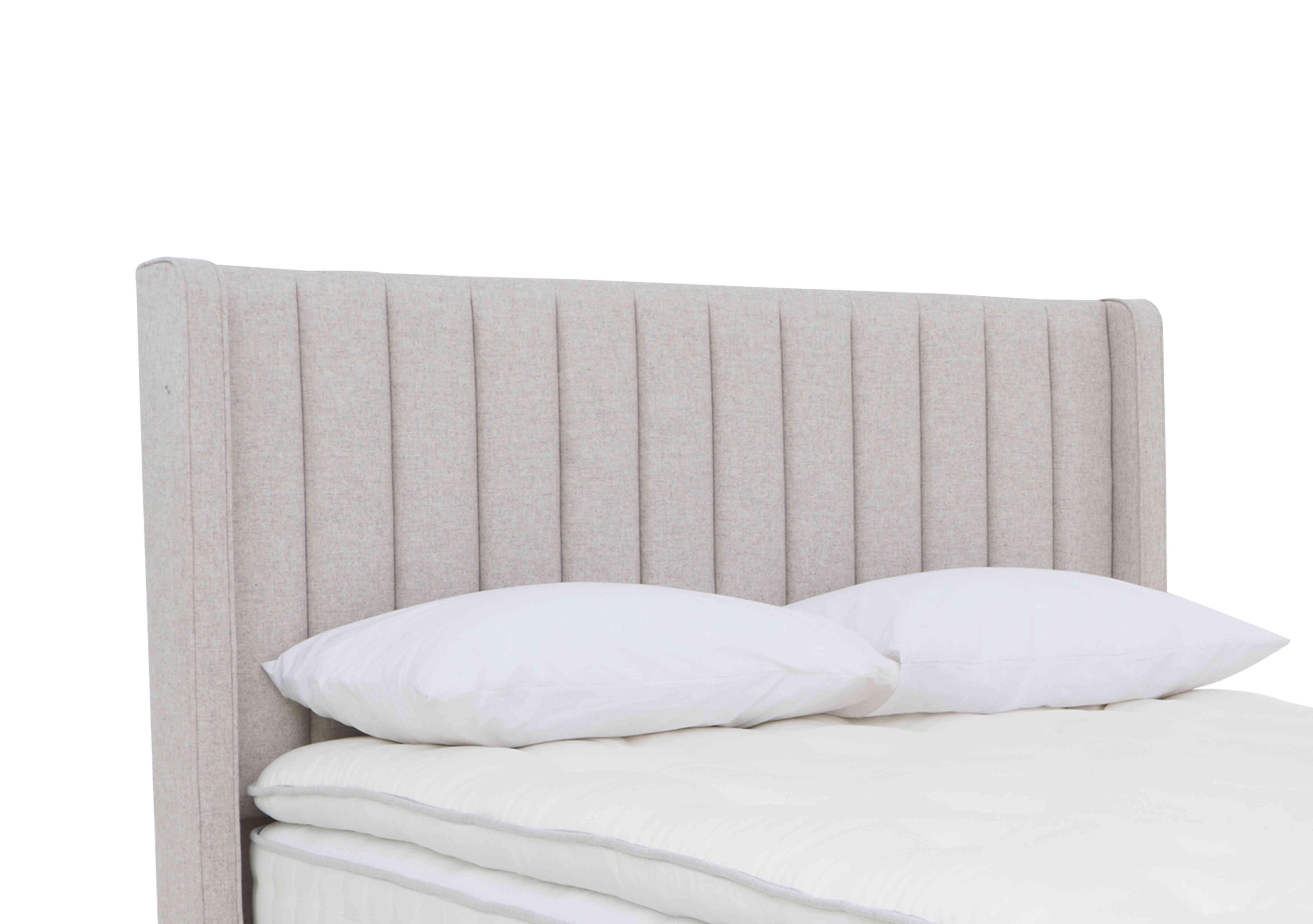 Willow Floor Standing Winged Headboard in Mole Pebble on Furniture Village