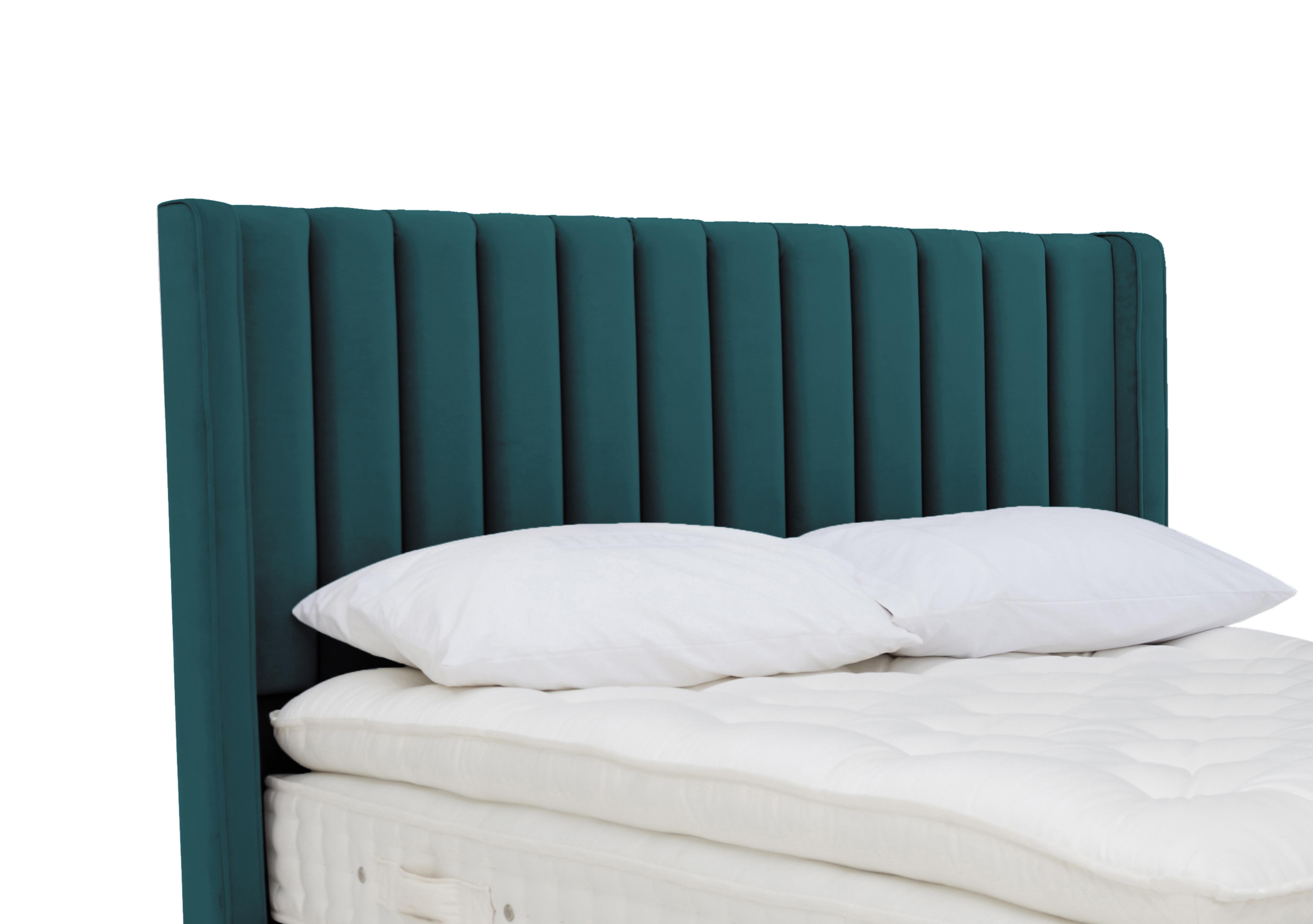 Willow Floor Standing Winged Headboard in Seven Emerald on Furniture Village