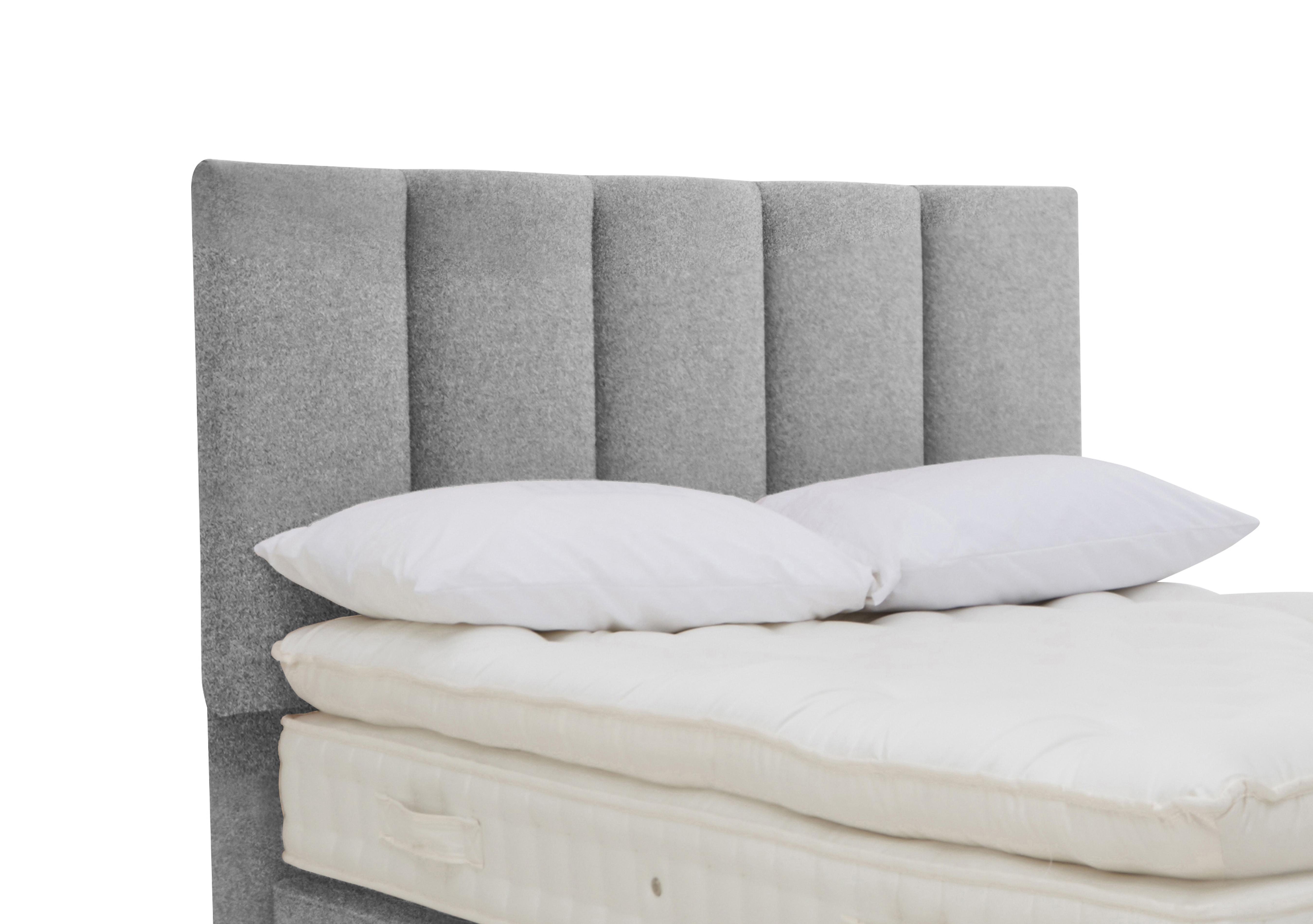 Cedar Floor Standing Headboard in Wool Style Silver Grey on Furniture Village