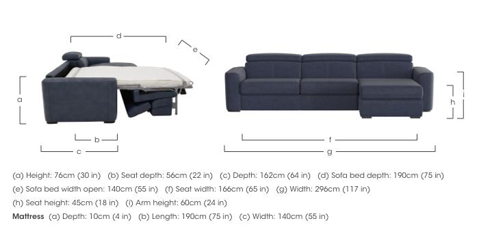 Infinity Fabric Corner Chaise Sofa Bed with Storage in  on Furniture Village