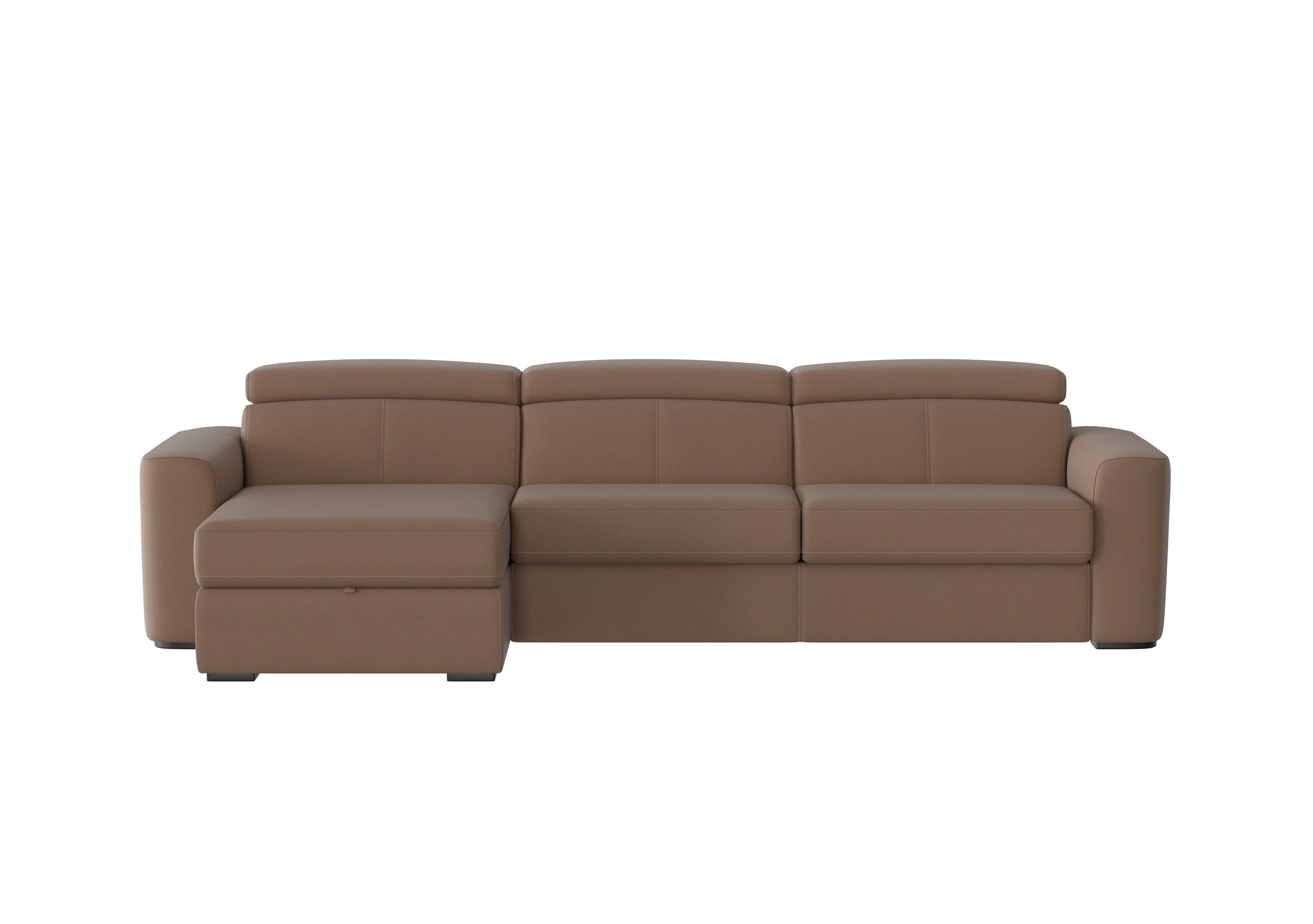 Infinity Fabric Corner Chaise Sofa Bed with Storage in Bfa-Blj-R04 Tobacco on Furniture Village
