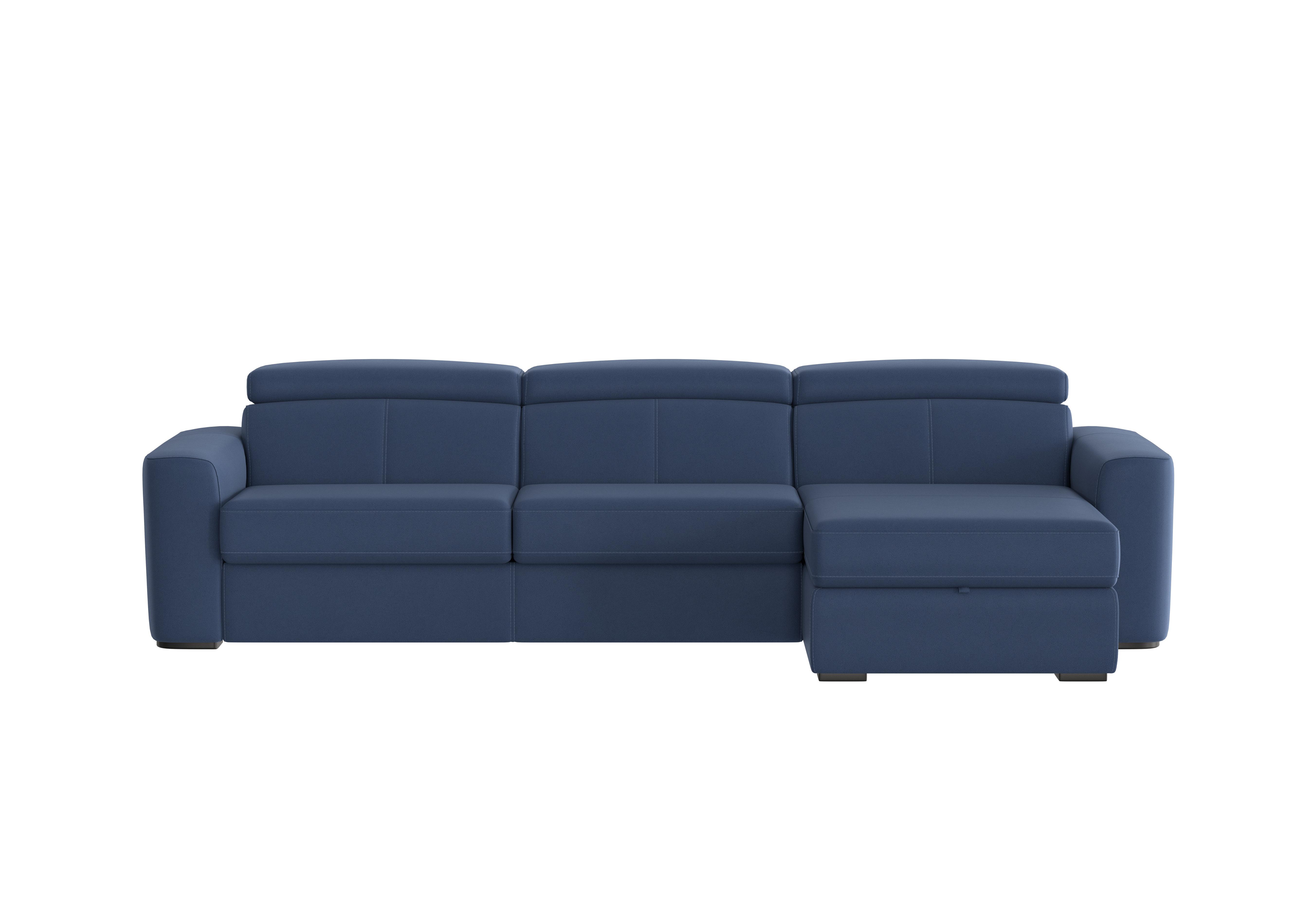 Infinity Fabric Corner Chaise Sofa Bed with Storage in Bfa-Blj-R10 Blue on Furniture Village