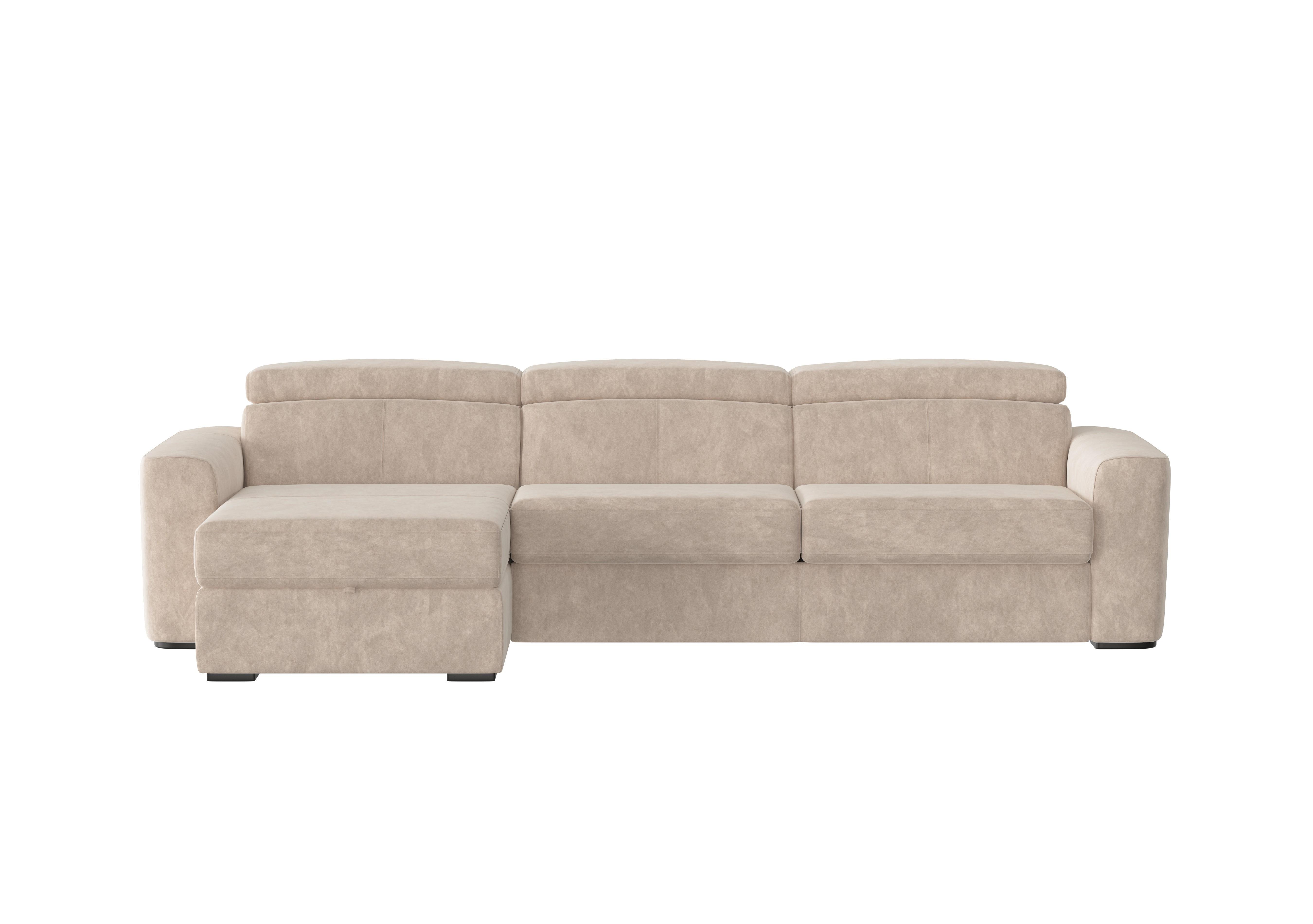 Infinity Fabric Corner Chaise Sofa Bed with Storage in Bfa-Bnn-R26 Fv2 Cream on Furniture Village