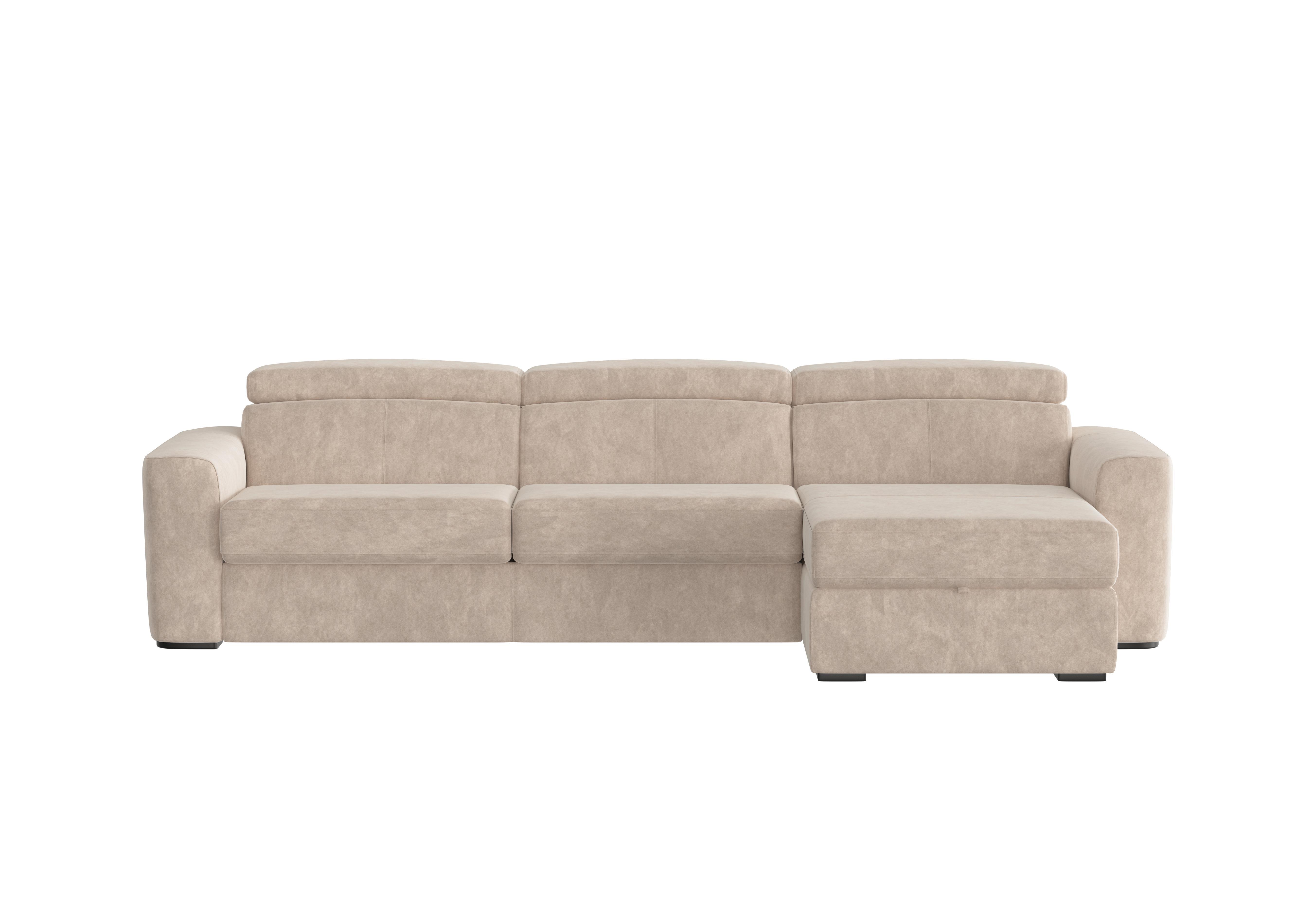 Infinity Fabric Corner Chaise Sofa Bed with Storage in Bfa-Bnn-R26 Fv2 Cream on Furniture Village