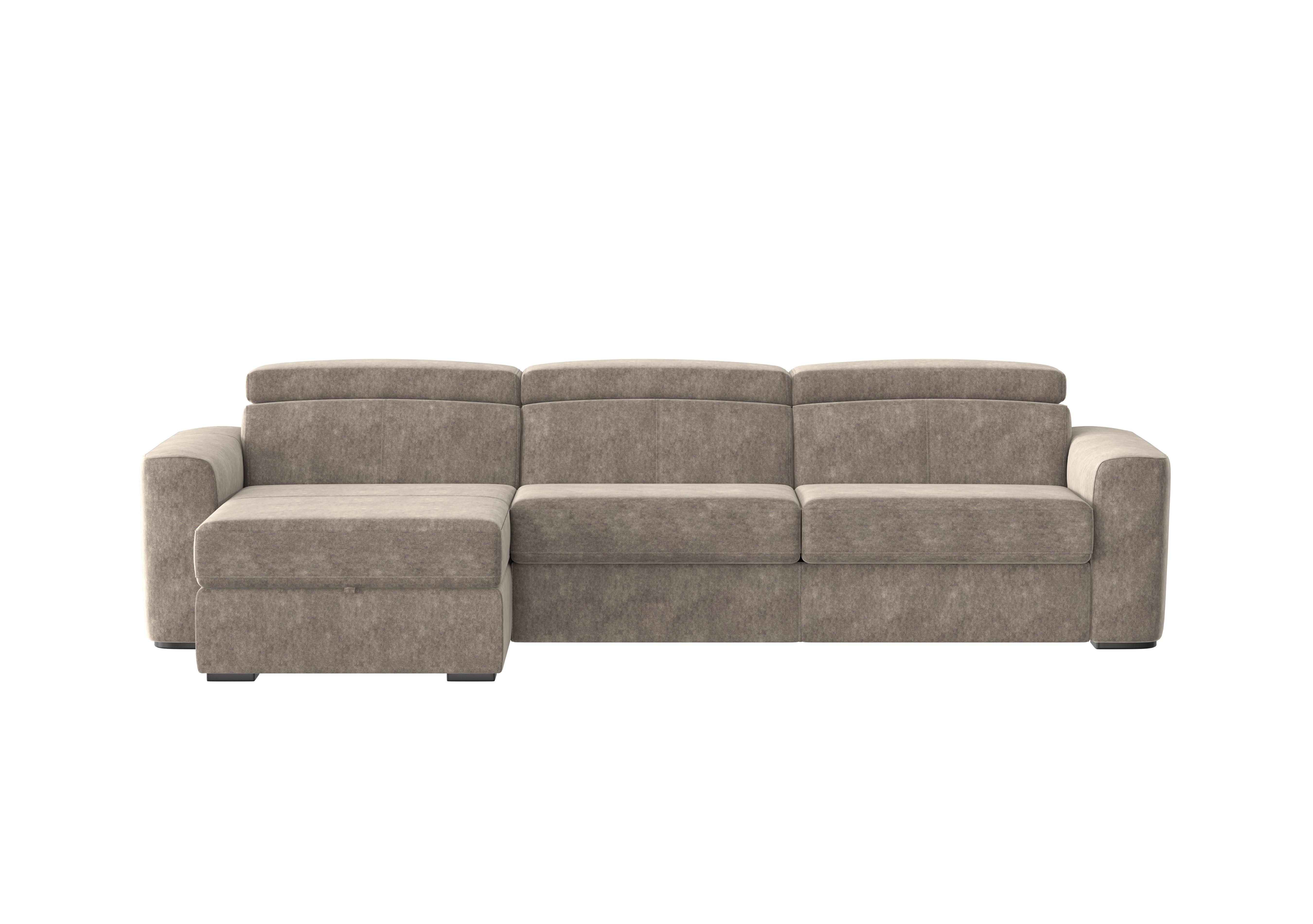 Infinity Fabric Corner Chaise Sofa Bed with Storage in Bfa-Bnn-R29 Fv1 Mink on Furniture Village