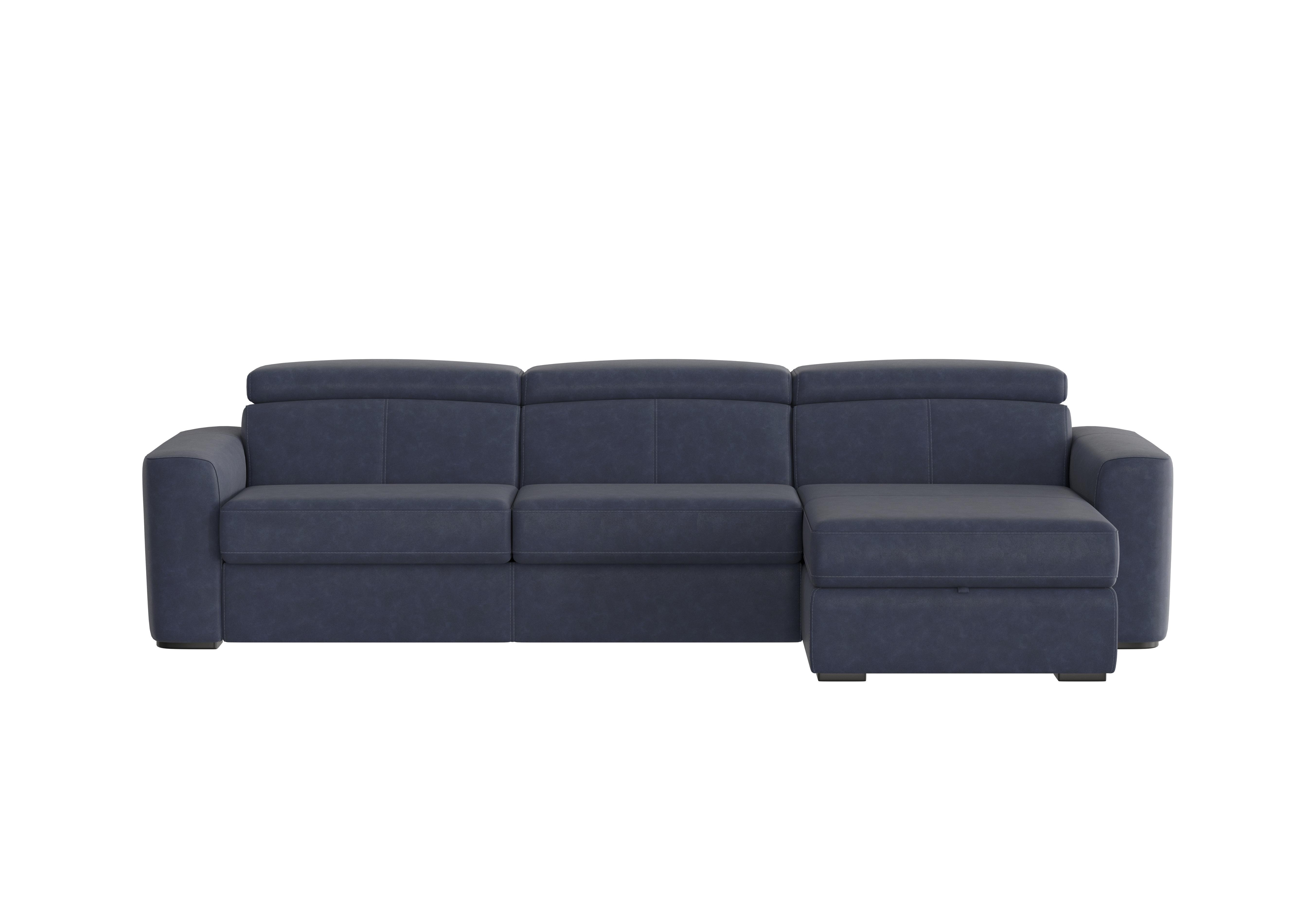 Infinity Fabric Corner Chaise Sofa Bed with Storage in Bfa-Ori-R23 Blue on Furniture Village