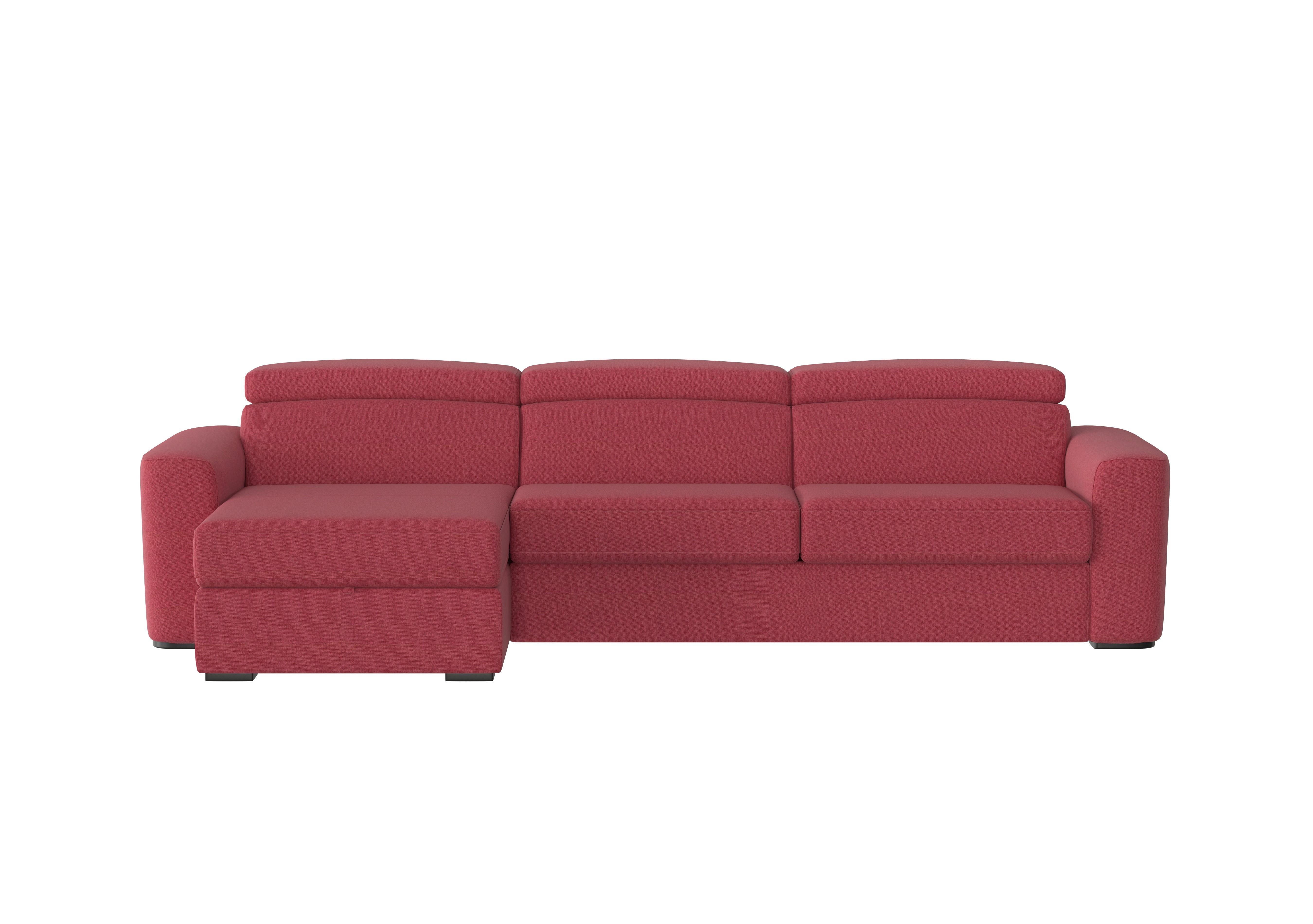 Infinity Fabric Corner Chaise Sofa Bed with Storage in Fab-Blt-R29 Red on Furniture Village