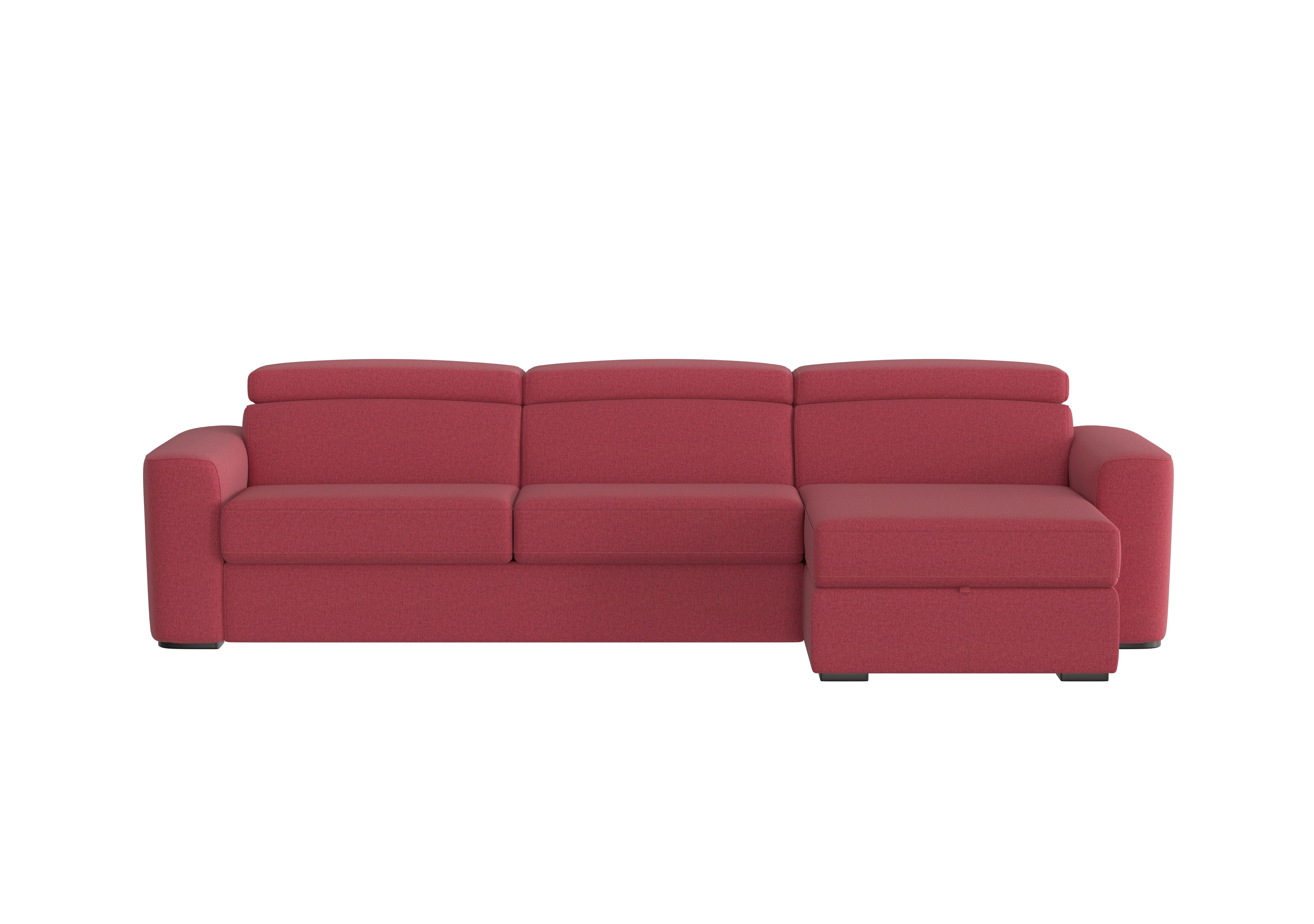 Infinity Fabric Corner Chaise Sofa Bed with Storage in Fab-Blt-R29 Red on Furniture Village