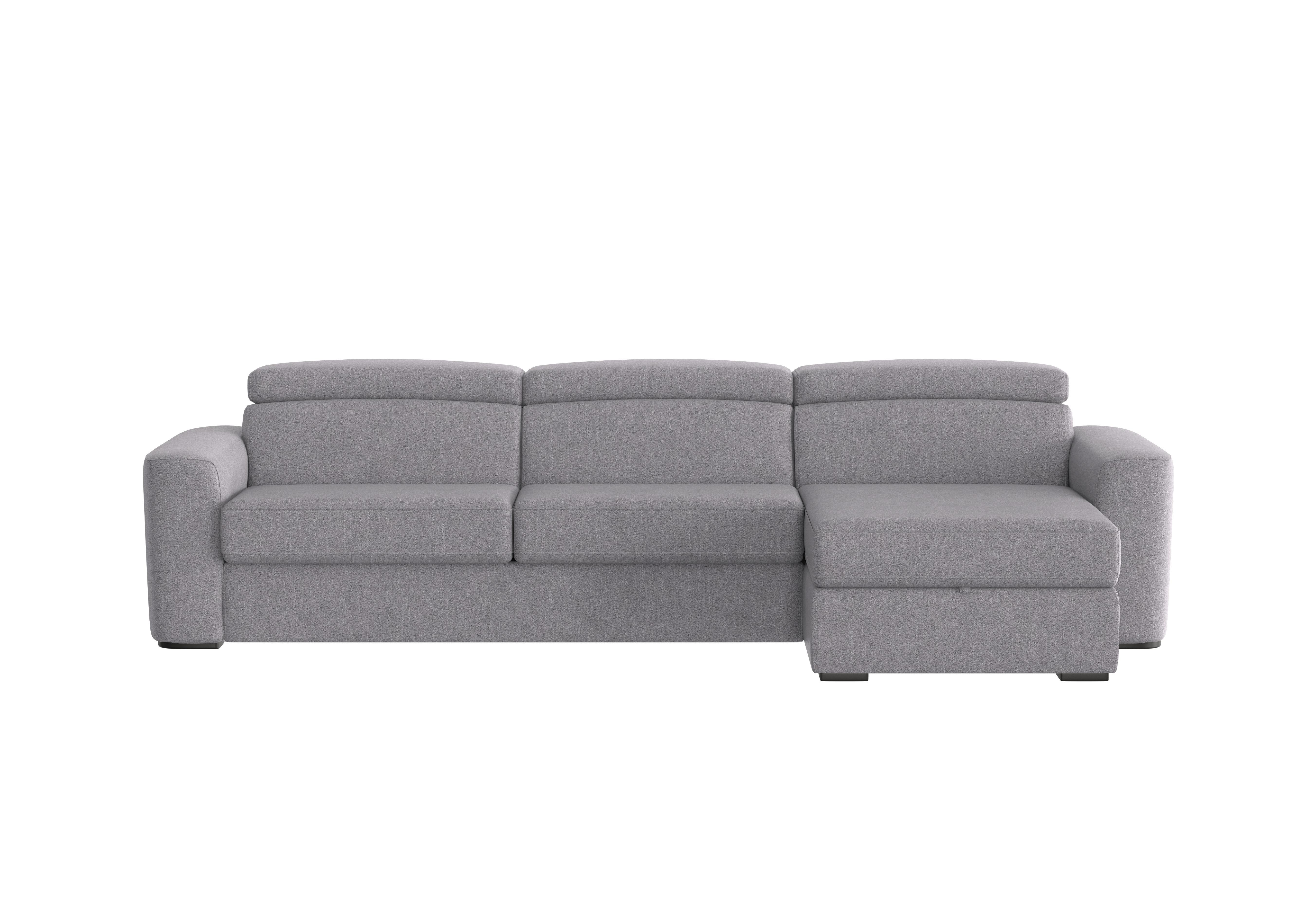 Infinity Fabric Corner Chaise Sofa Bed with Storage in Fab-Meo-R27 Pewter on Furniture Village
