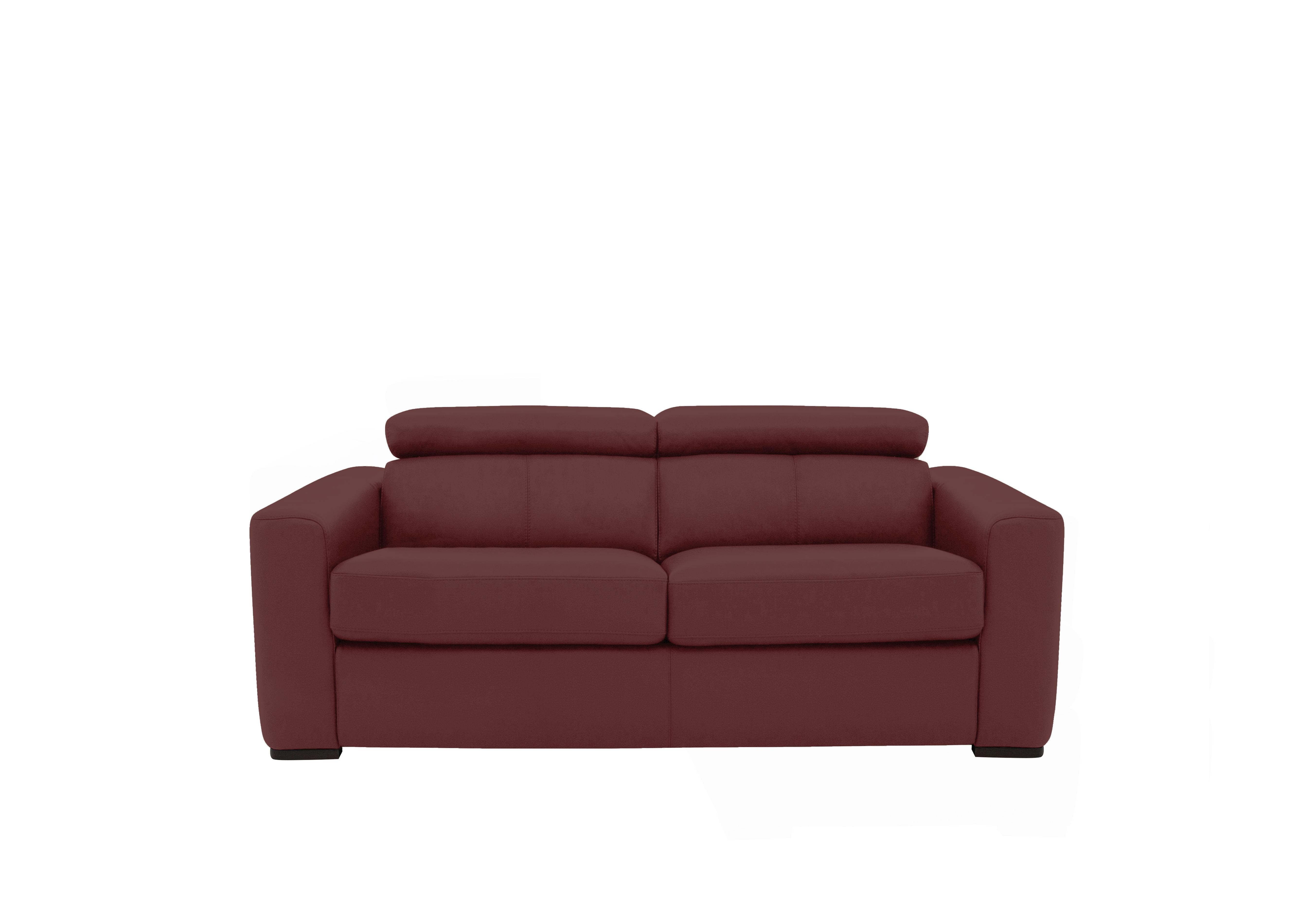Infinity 2 Seater Leather Sofa in Bv-035c Deep Red on Furniture Village