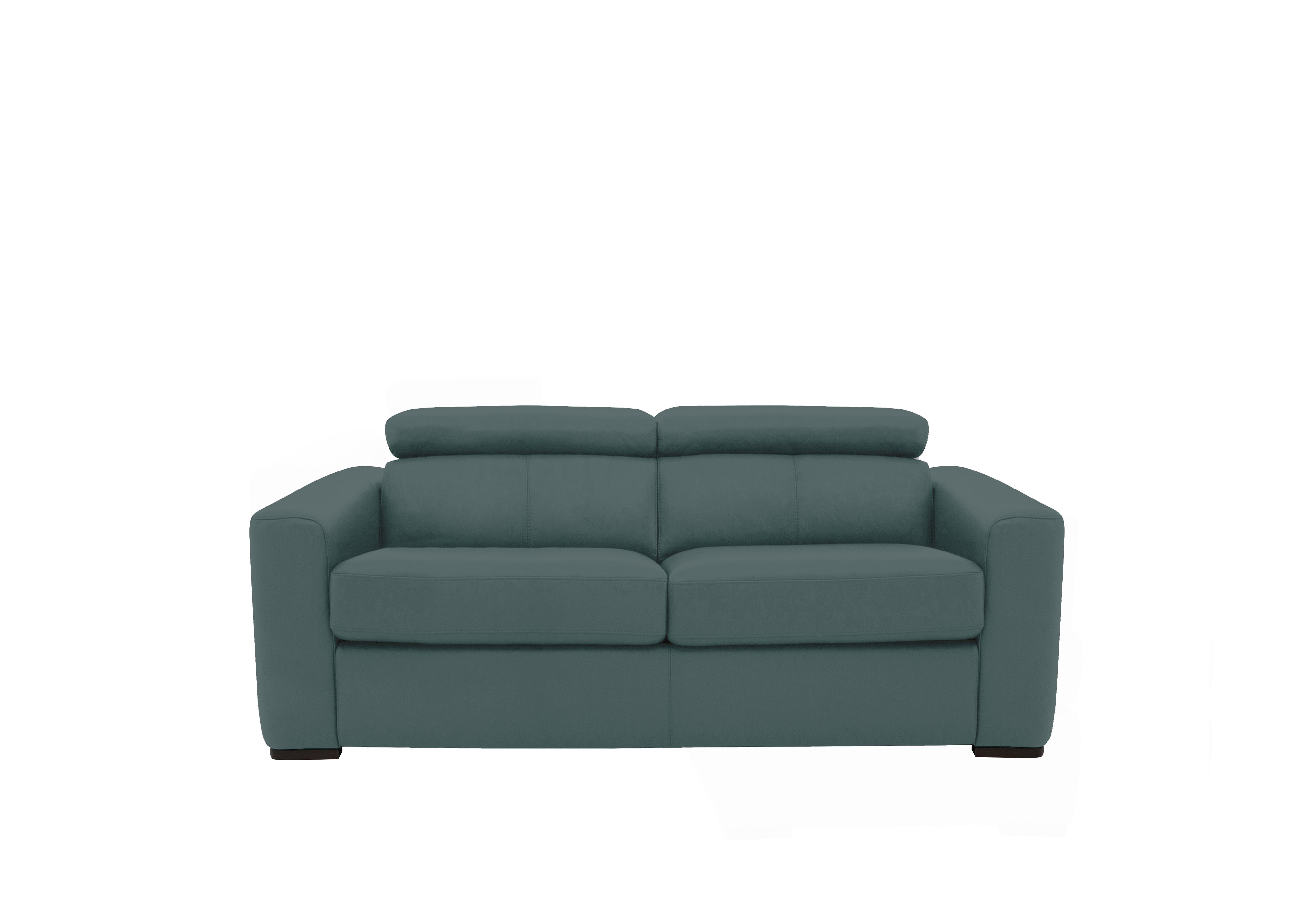 Infinity 2 Seater Leather Sofa in Bv-301e Lake Green on Furniture Village