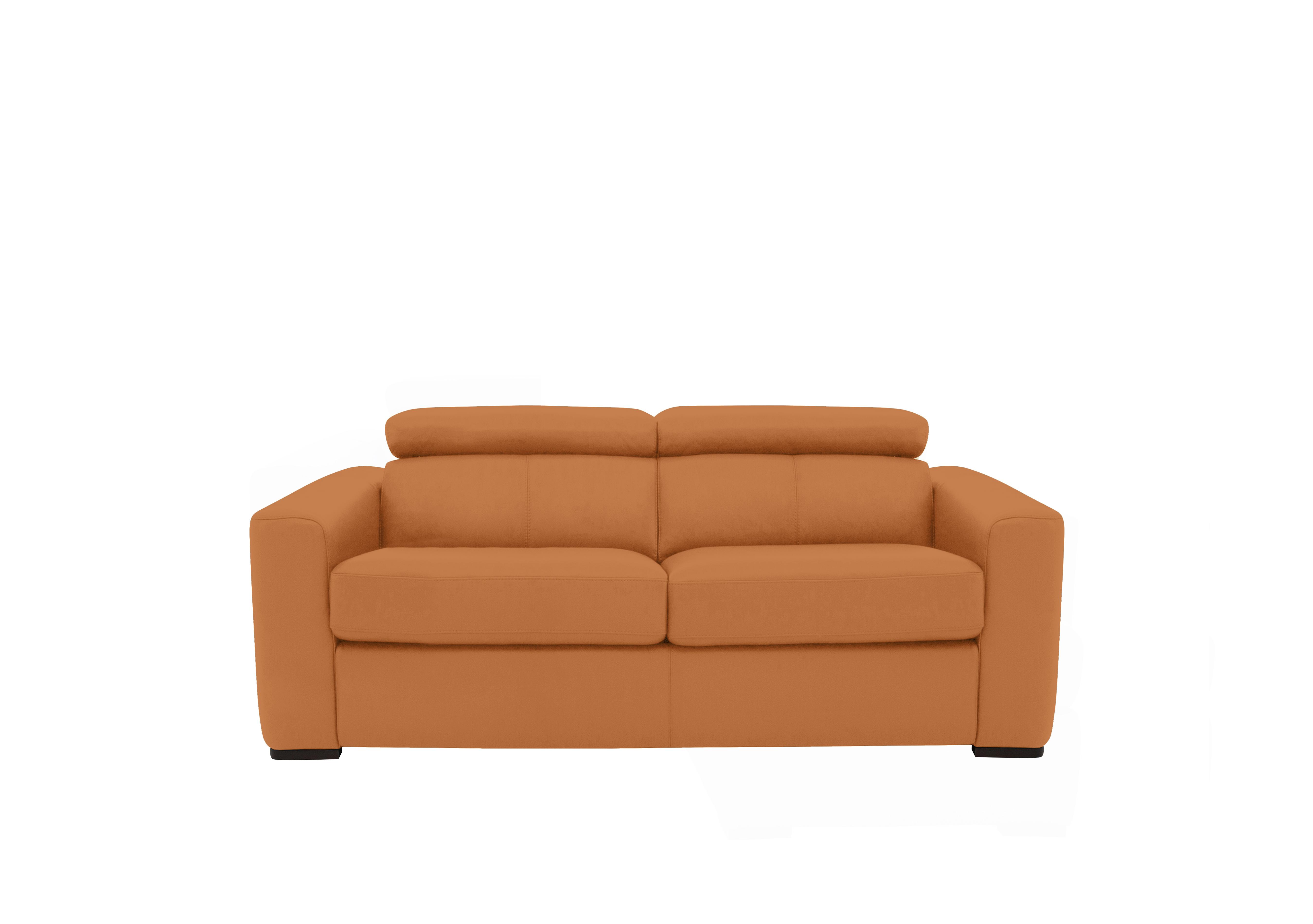 Infinity 2 Seater Leather Sofa in Bv-335e Honey Yellow on Furniture Village